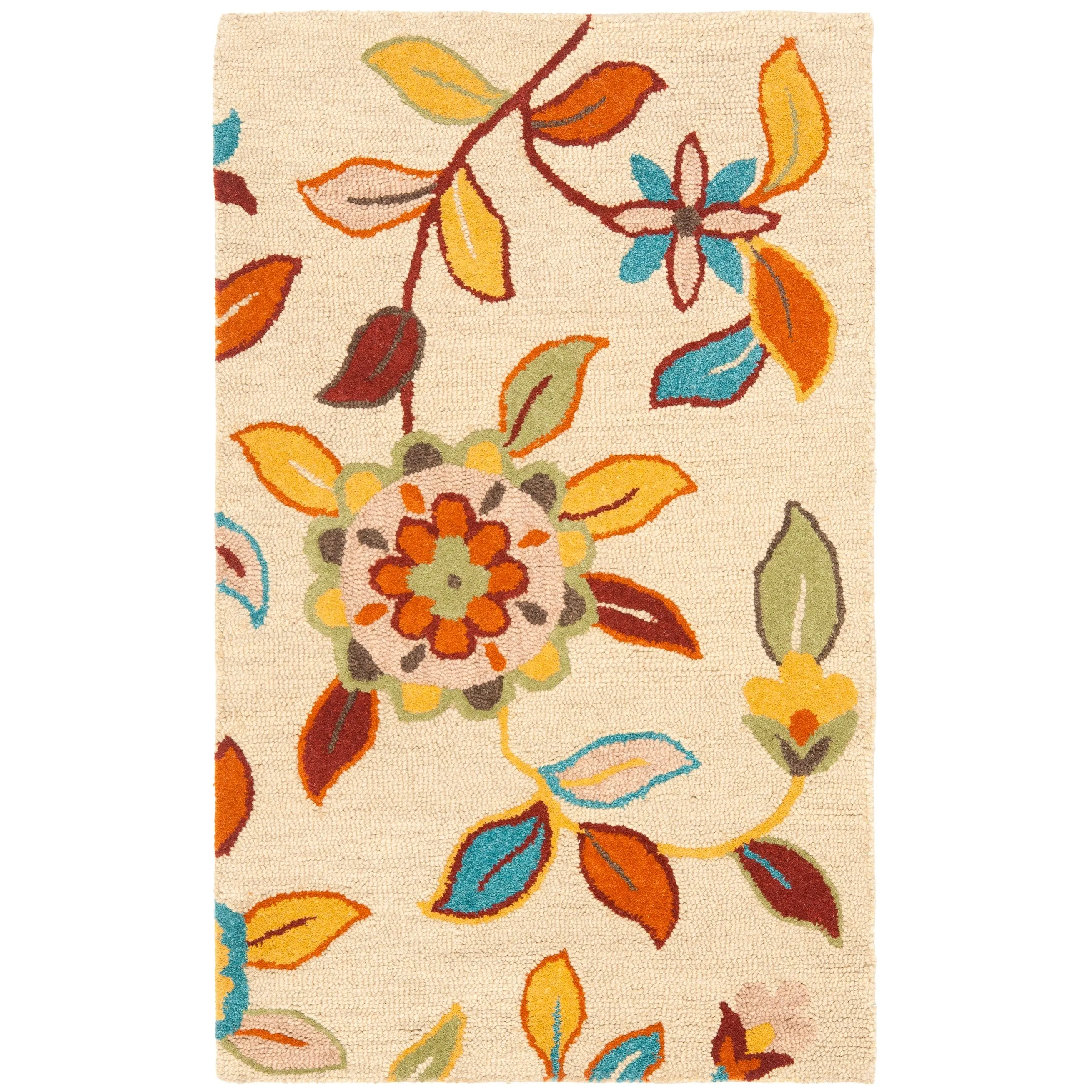 SAFAVIEH Handmade Blossom Ludgarda Modern Floral Wool Rug