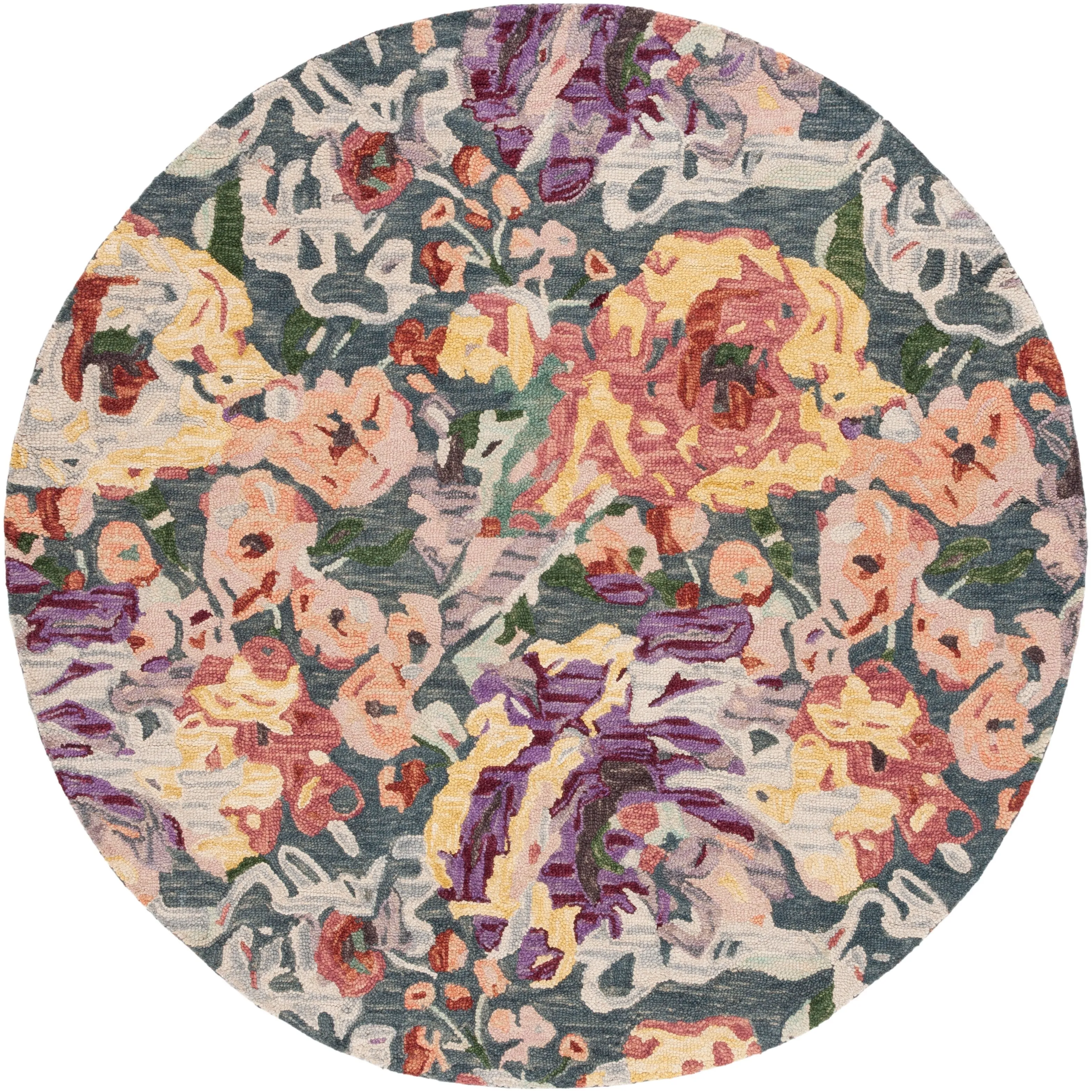 SAFAVIEH Handmade Blossom Stavroula French Country Floral Wool Rug