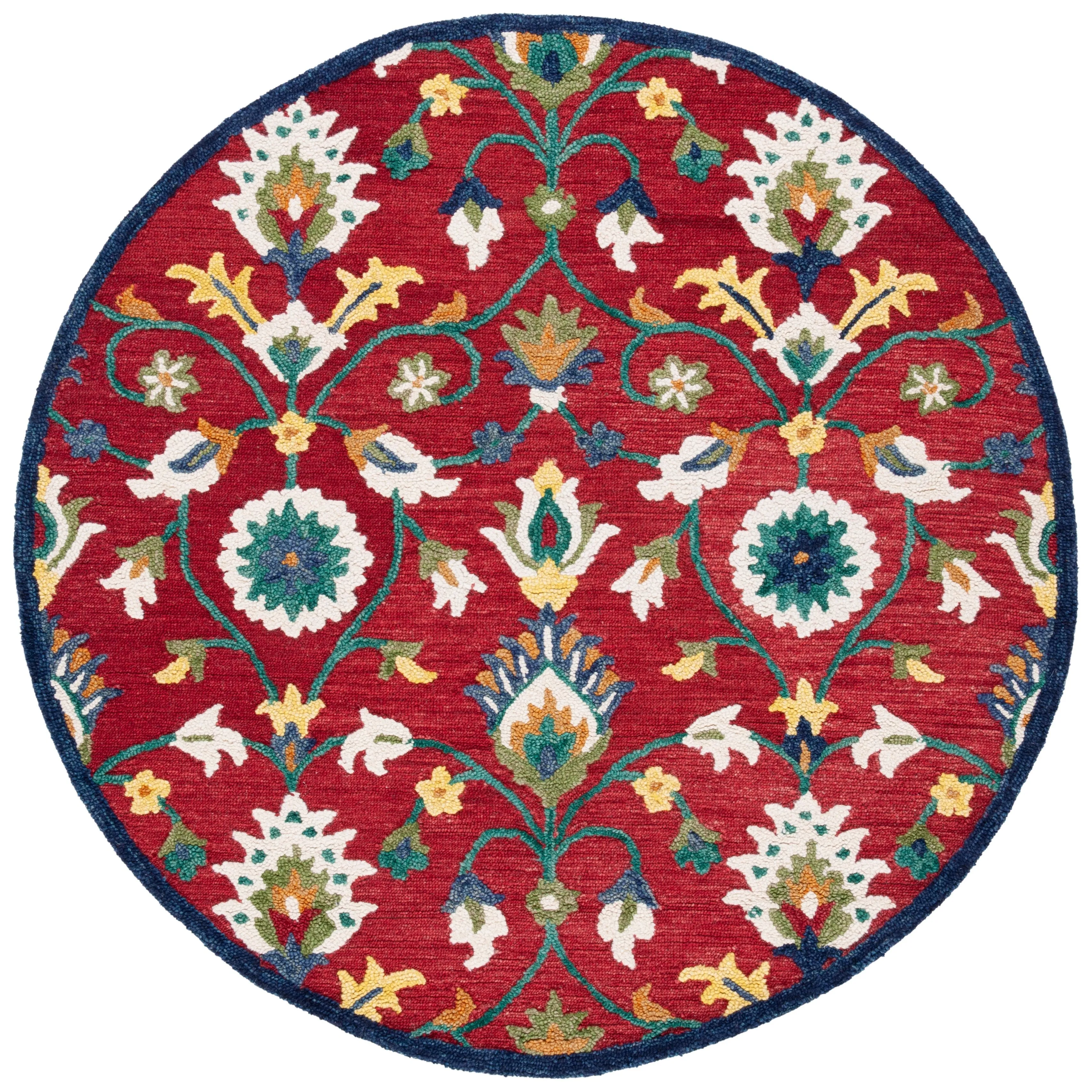 SAFAVIEH Handmade Blossom Violanta Floral Wool Rug