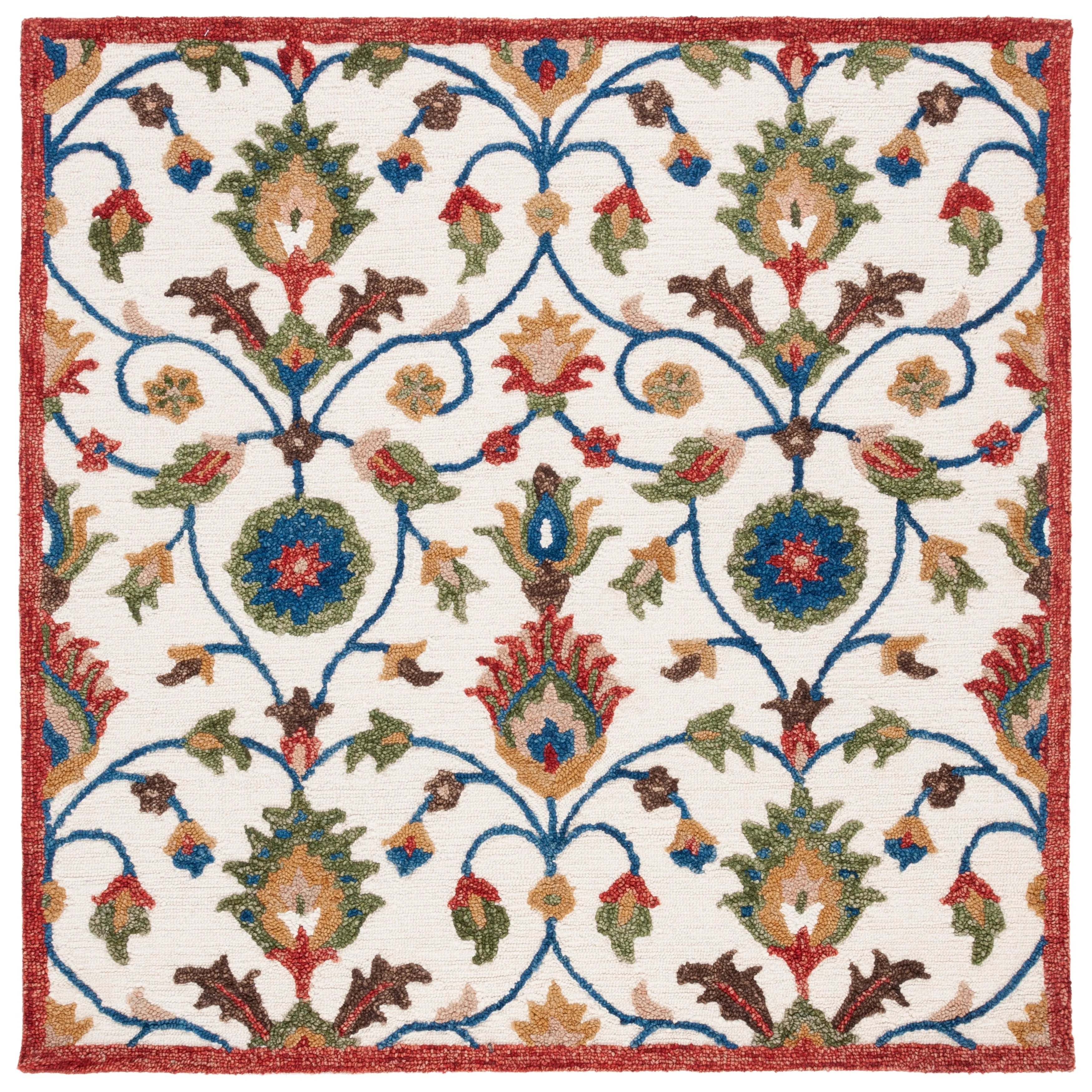 SAFAVIEH Handmade Blossom Violanta Floral Wool Rug
