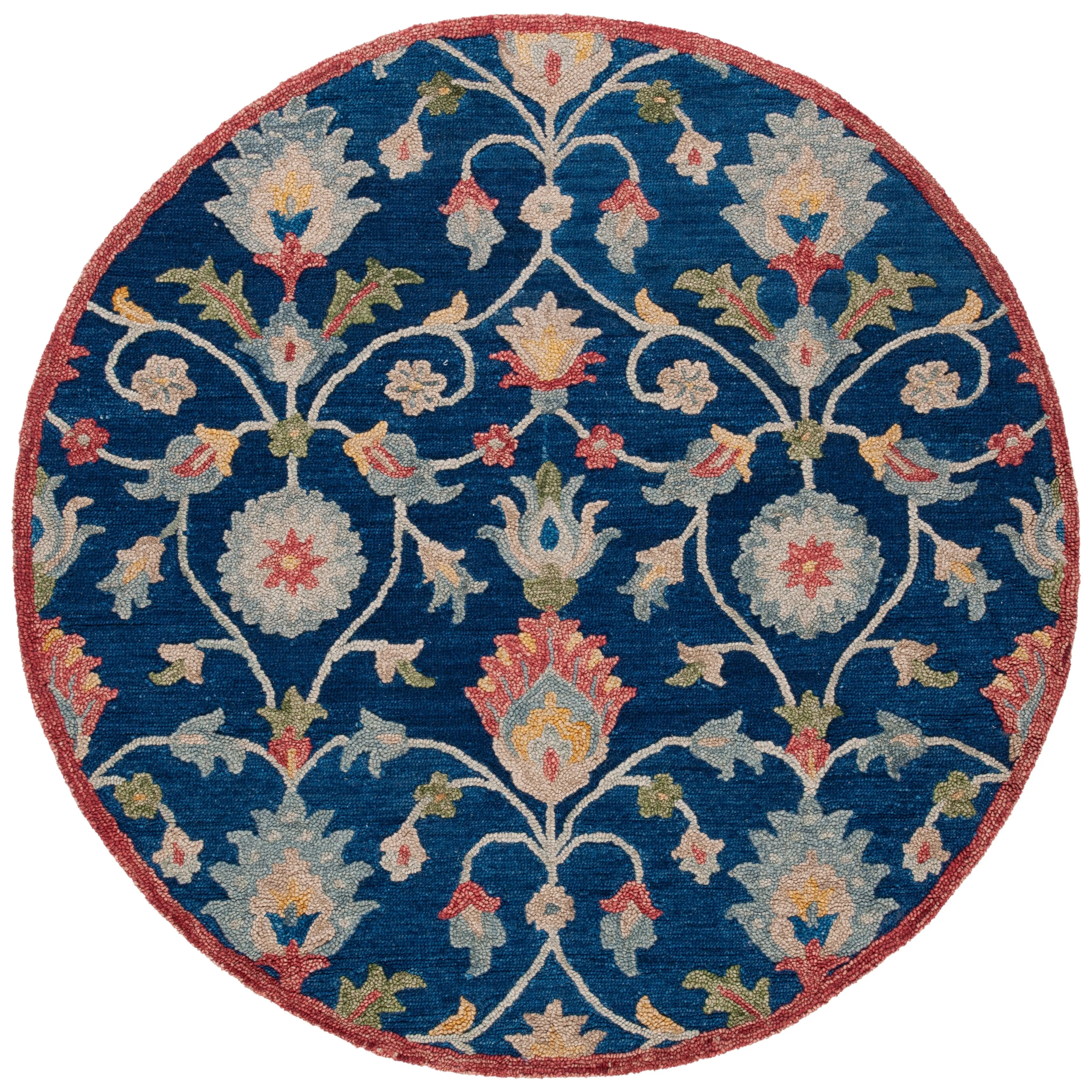 SAFAVIEH Handmade Blossom Violanta Floral Wool Rug