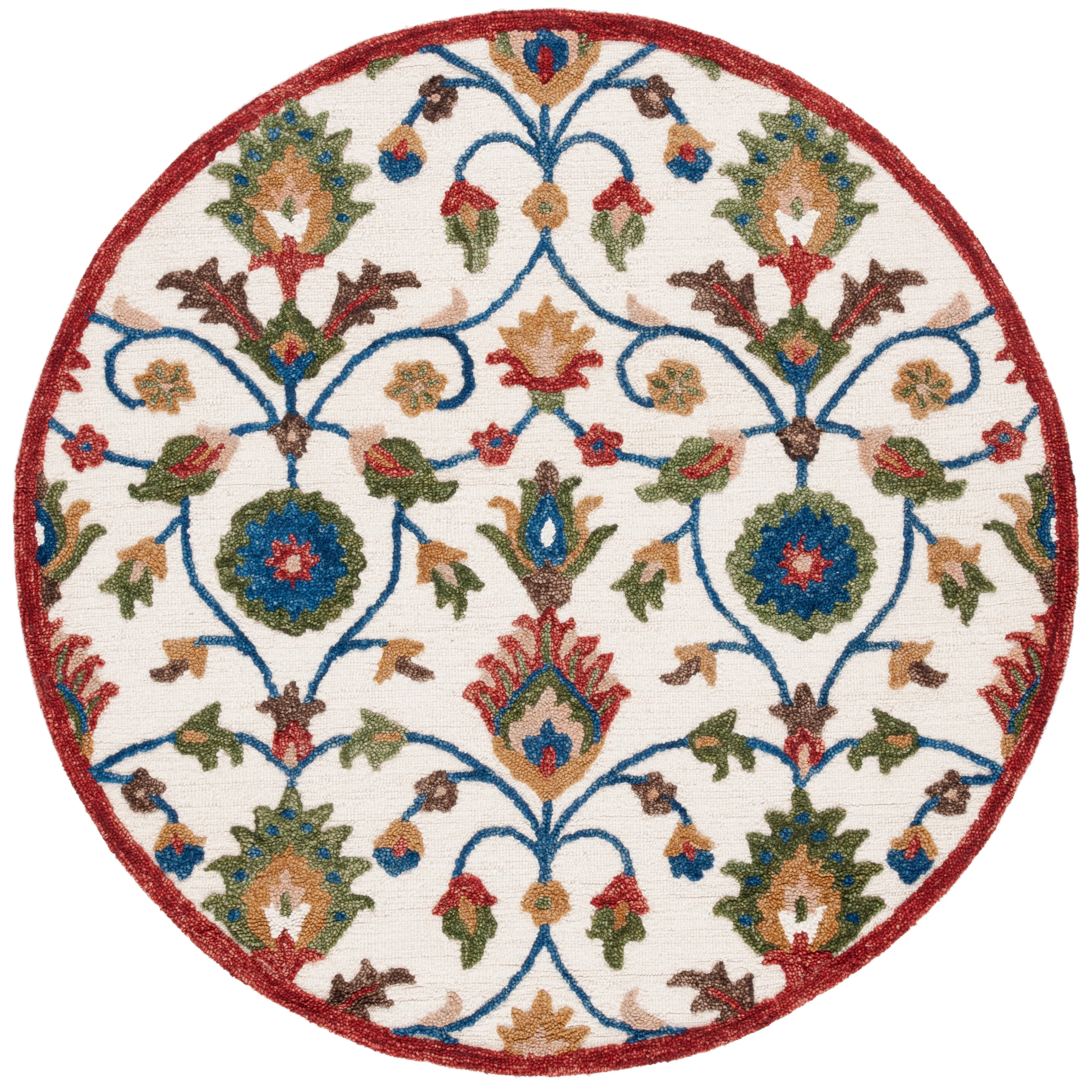 SAFAVIEH Handmade Blossom Violanta Floral Wool Rug