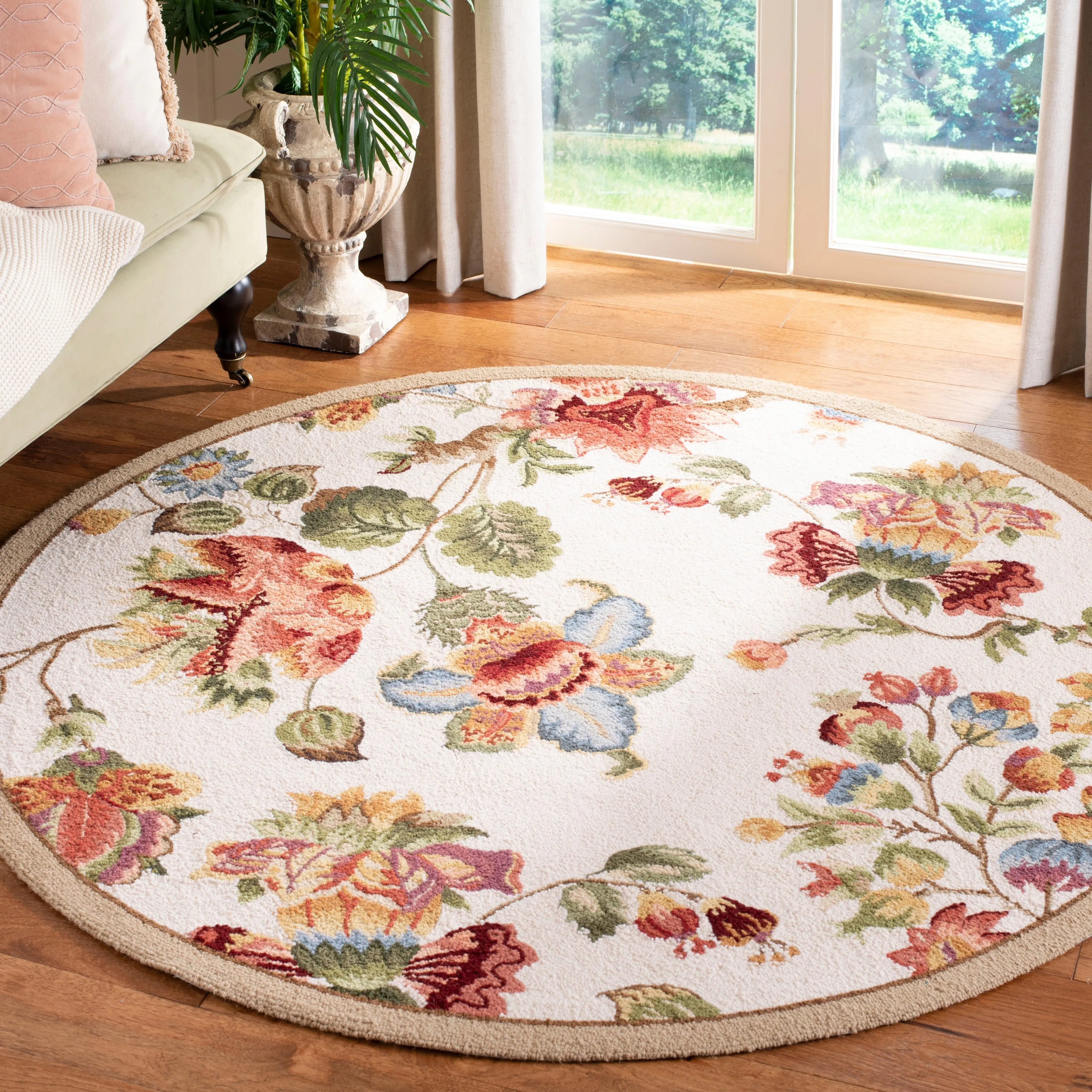 SAFAVIEH. Handmade Chelsea Jurendine French Country Floral Wool Rug