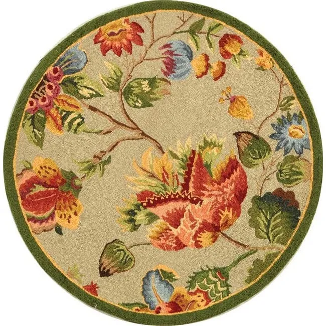 SAFAVIEH. Handmade Chelsea Jurendine French Country Floral Wool Rug