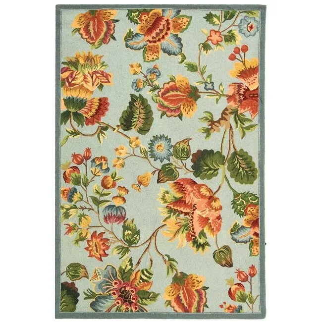 SAFAVIEH. Handmade Chelsea Jurendine French Country Floral Wool Rug