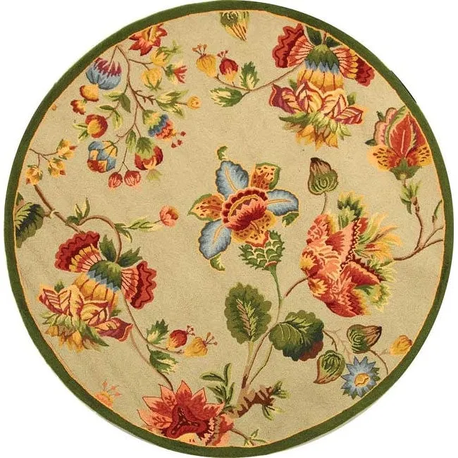 SAFAVIEH. Handmade Chelsea Jurendine French Country Floral Wool Rug