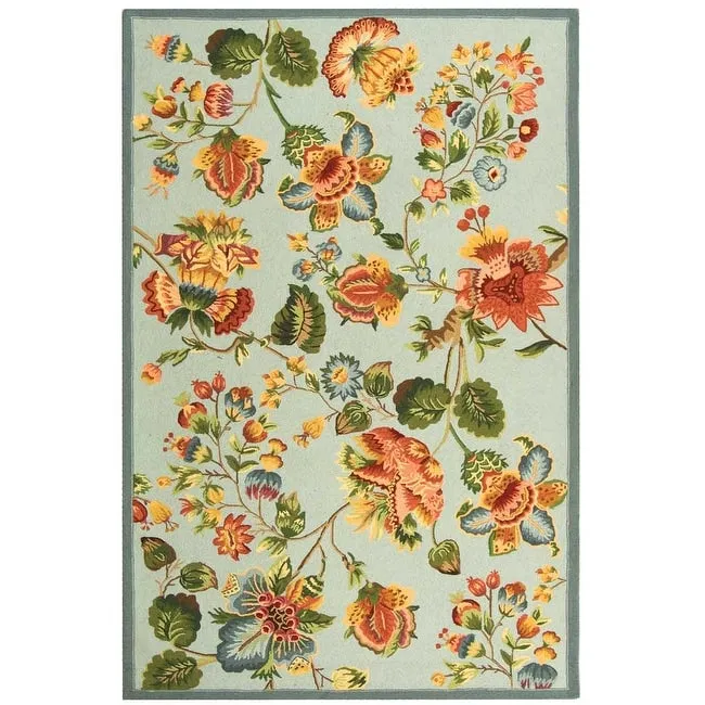 SAFAVIEH. Handmade Chelsea Jurendine French Country Floral Wool Rug