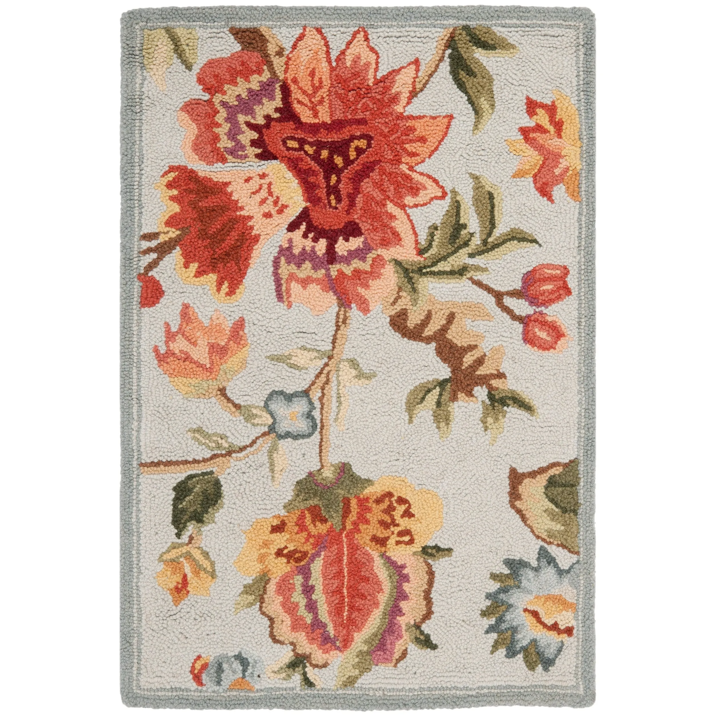 SAFAVIEH. Handmade Chelsea Jurendine French Country Floral Wool Rug