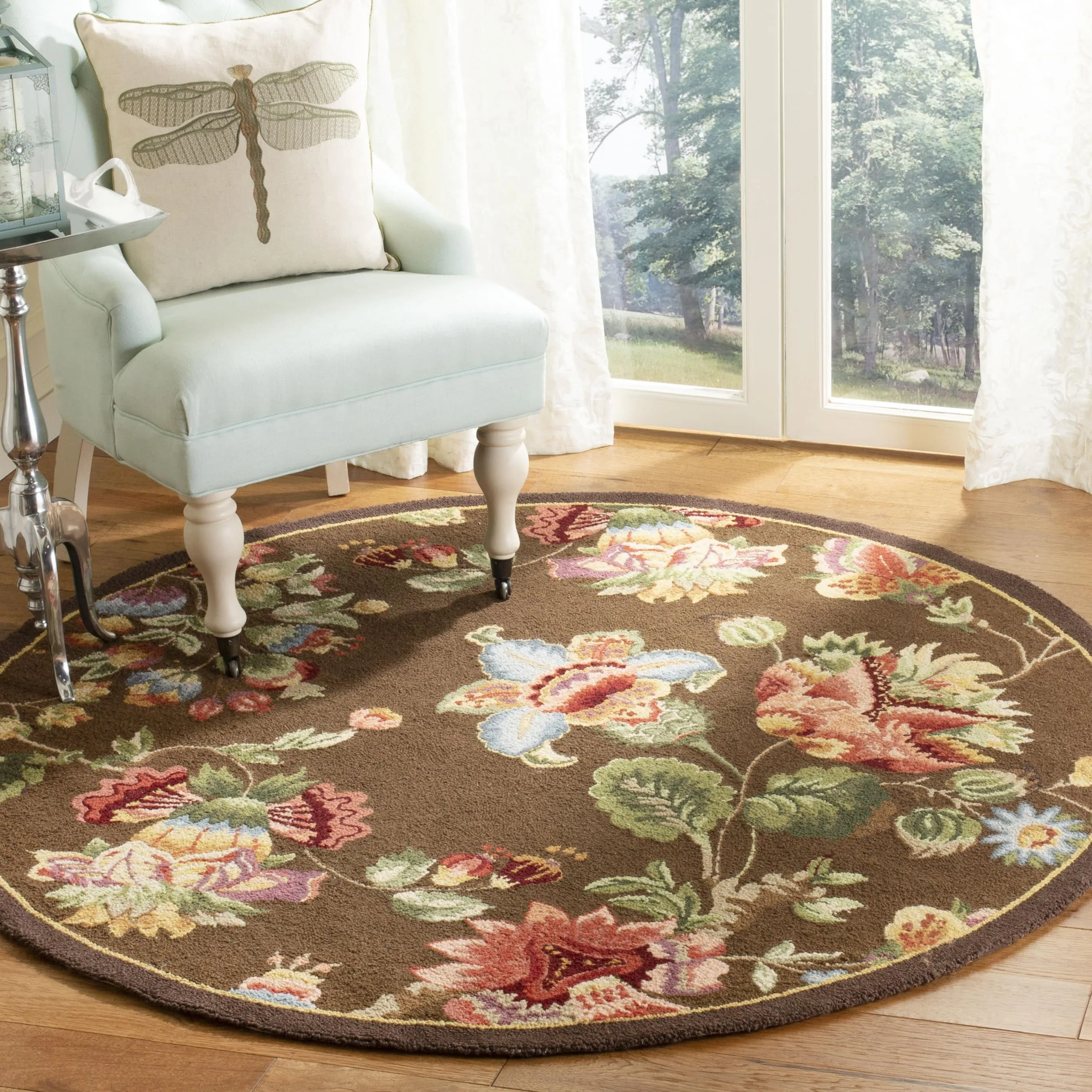 SAFAVIEH. Handmade Chelsea Jurendine French Country Floral Wool Rug