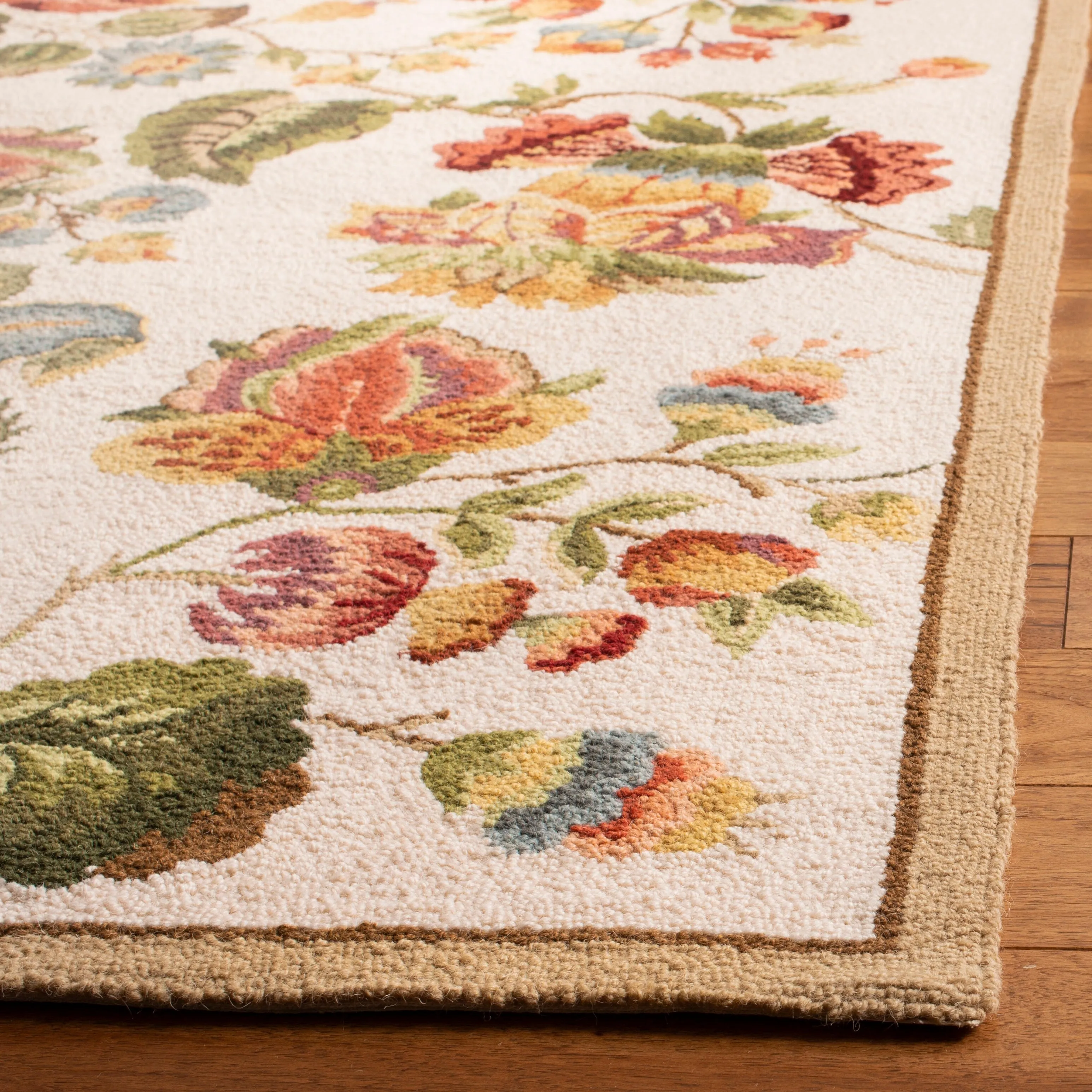 SAFAVIEH. Handmade Chelsea Jurendine French Country Floral Wool Rug