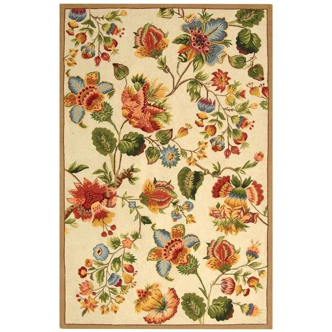 SAFAVIEH. Handmade Chelsea Jurendine French Country Floral Wool Rug