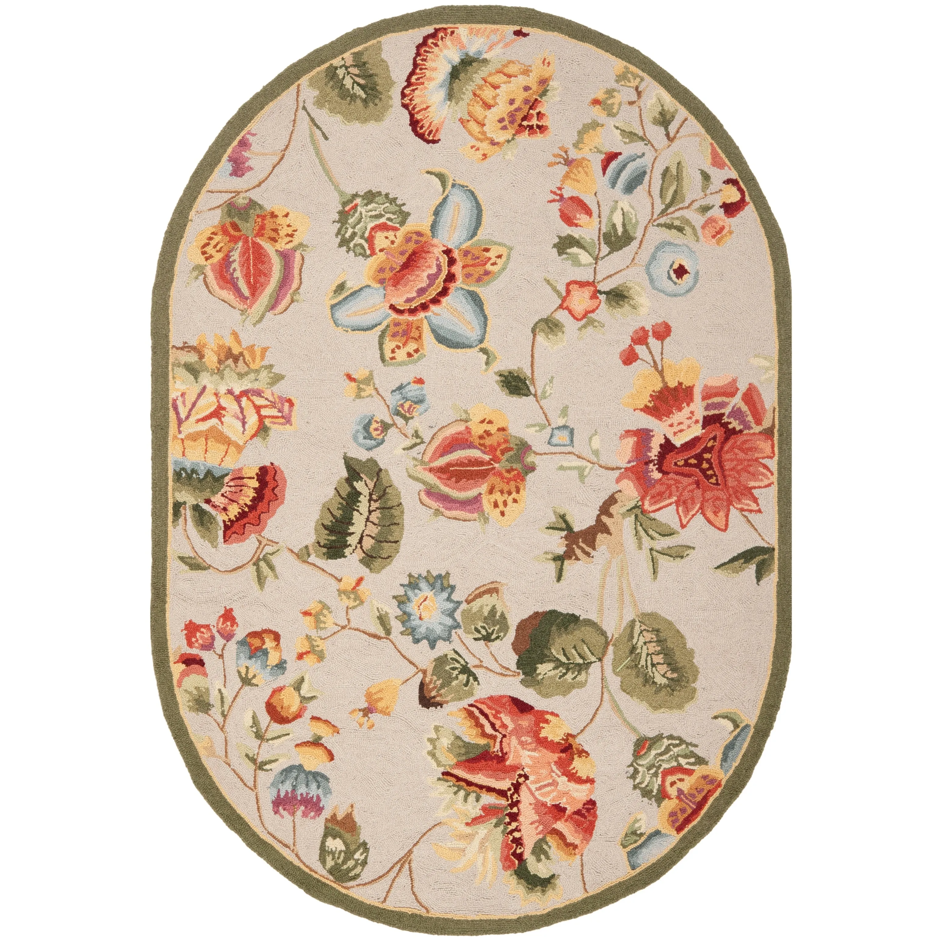 SAFAVIEH. Handmade Chelsea Jurendine French Country Floral Wool Rug