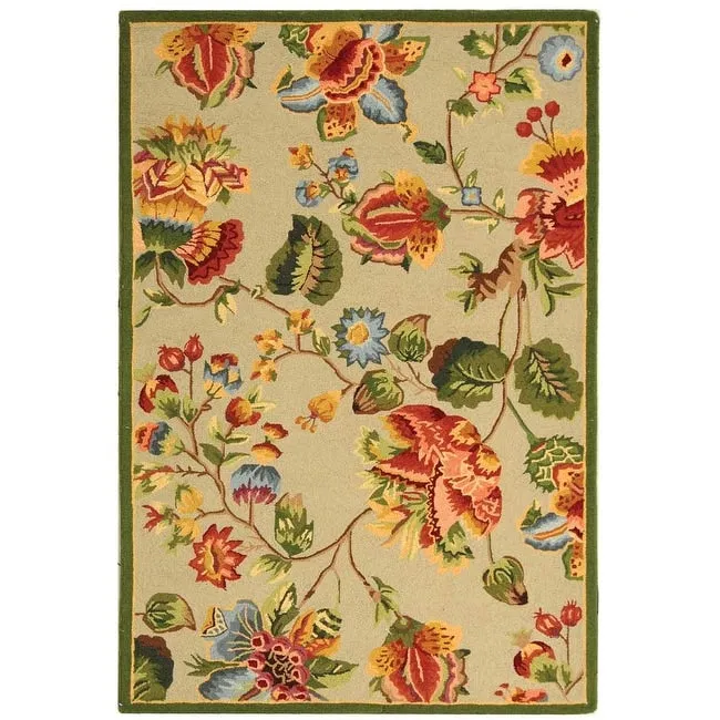SAFAVIEH. Handmade Chelsea Jurendine French Country Floral Wool Rug