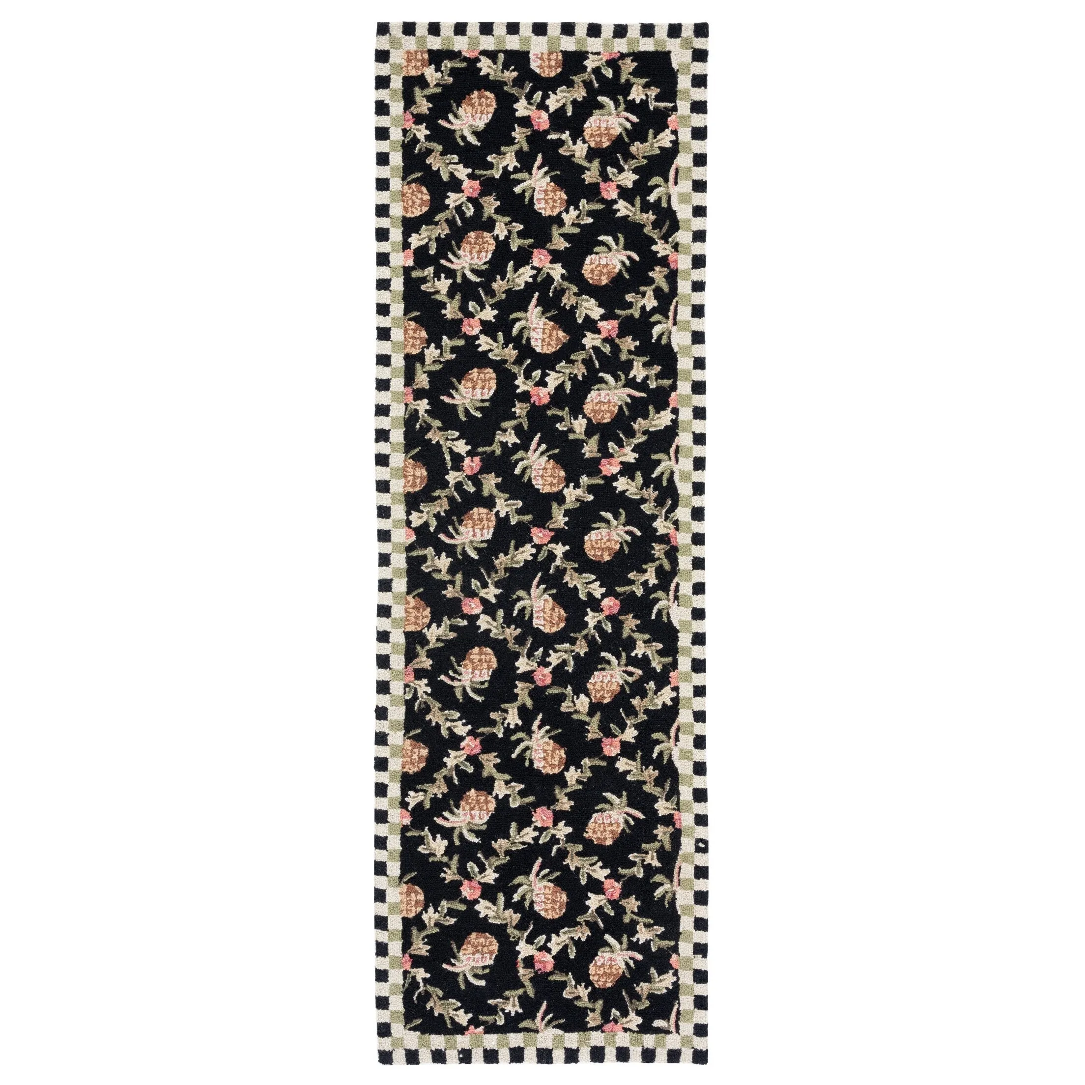 SAFAVIEH Handmade Chelsea Ribbon & Pearl Stripe French Country Wool Rug