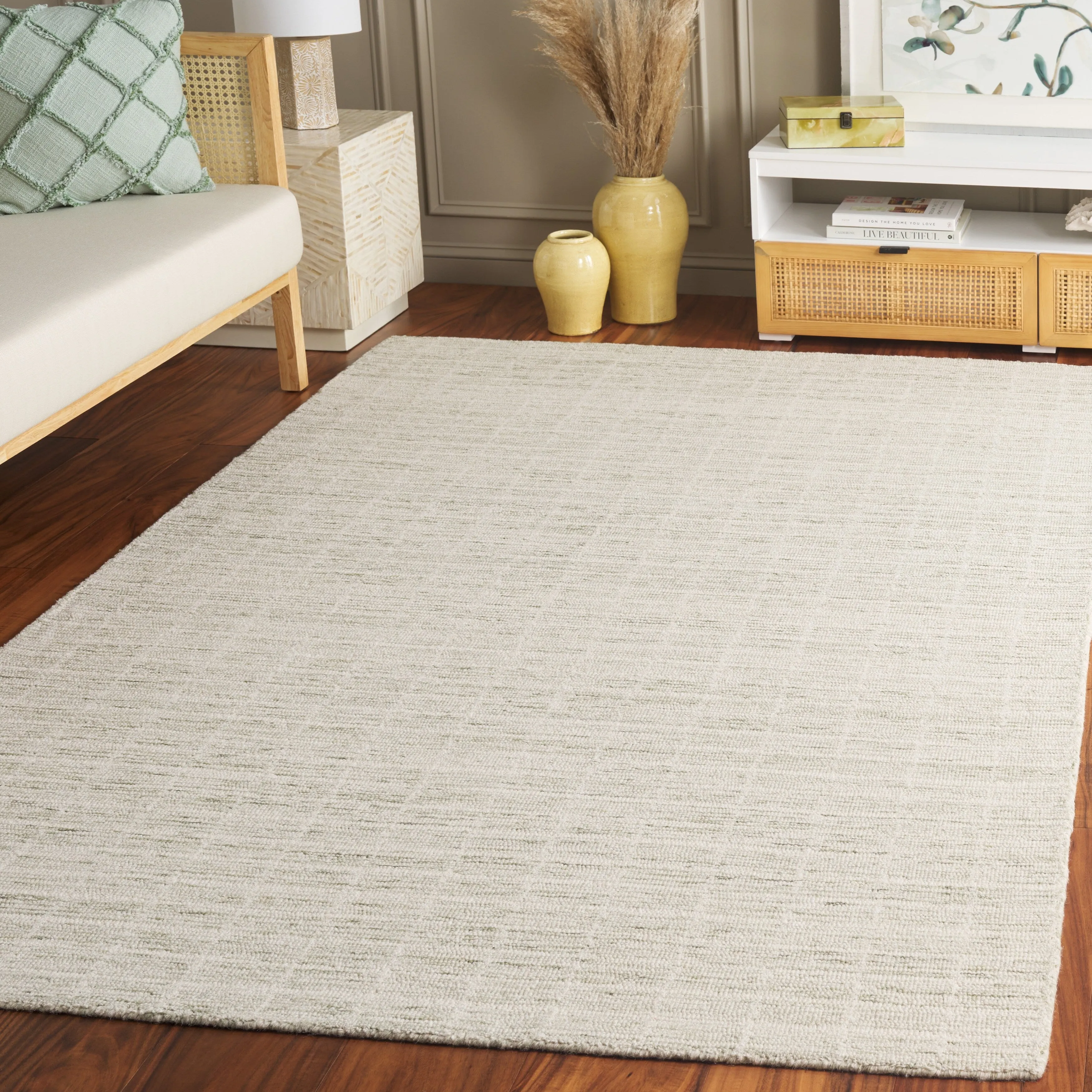 SAFAVIEH Handmade Ebony Peigi Geometric Wool Rug