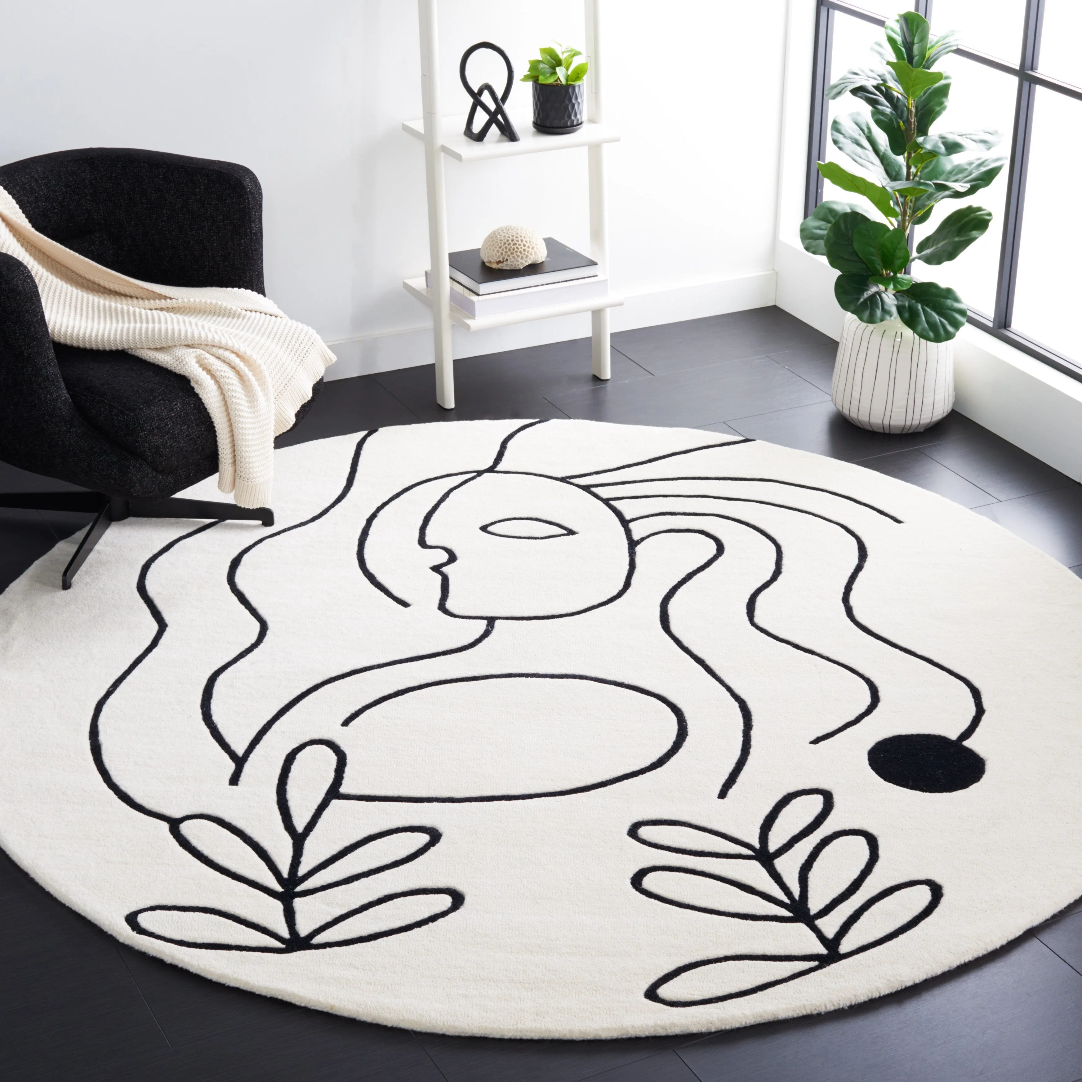 SAFAVIEH Handmade Fifth Avenue Chayah Mid-Century Modern Wool Rug
