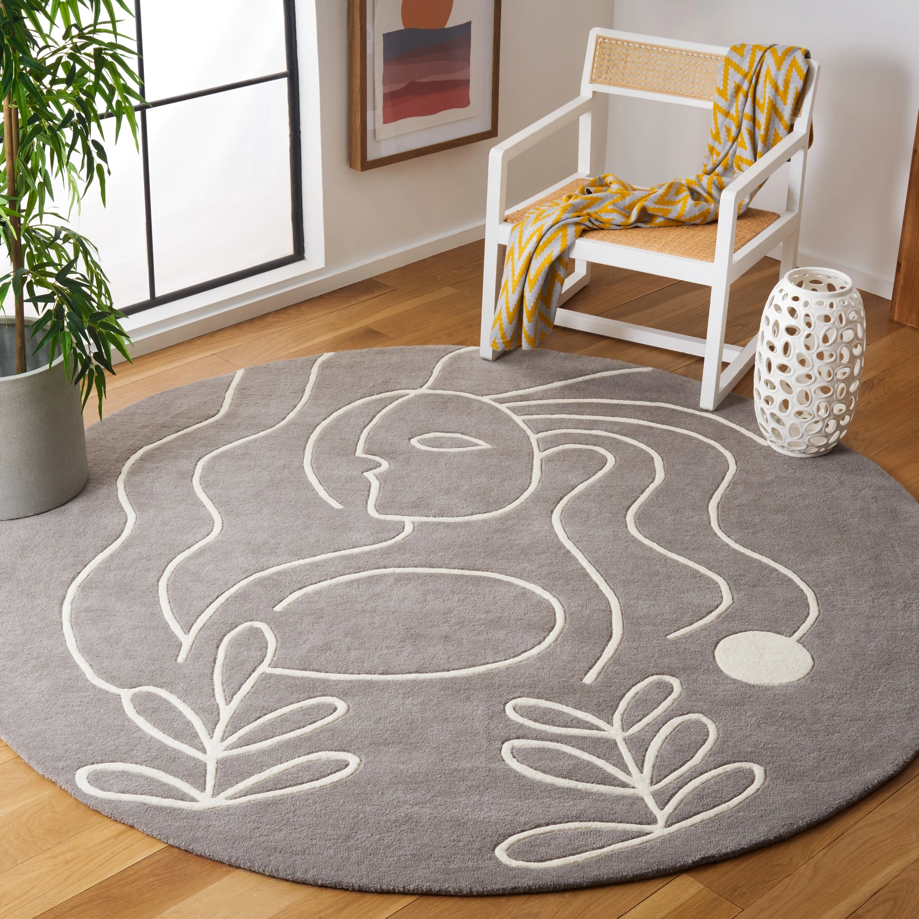 SAFAVIEH Handmade Fifth Avenue Chayah Mid-Century Modern Wool Rug