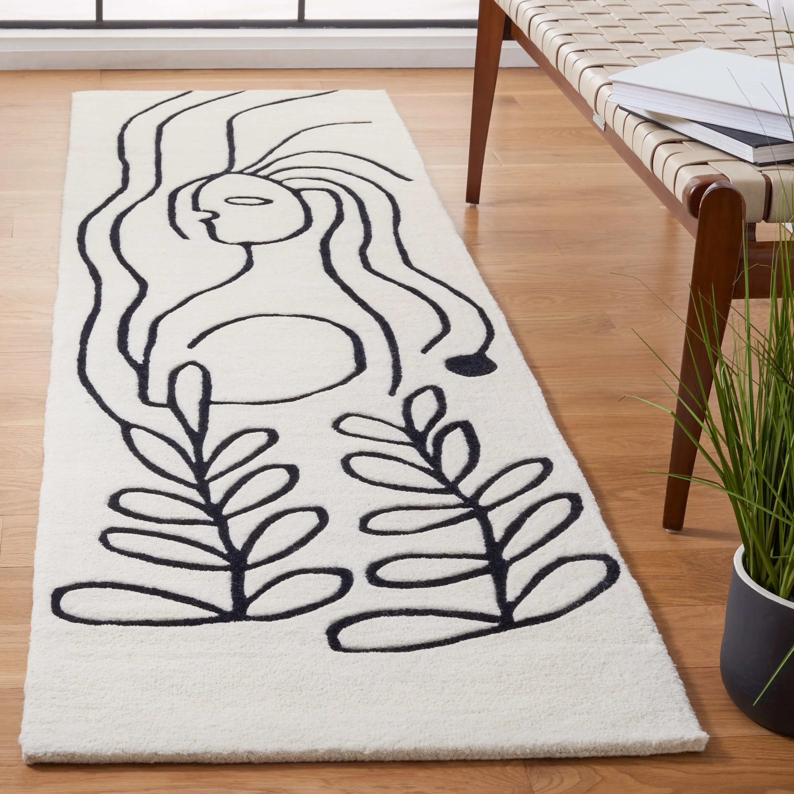 SAFAVIEH Handmade Fifth Avenue Chayah Mid-Century Modern Wool Rug
