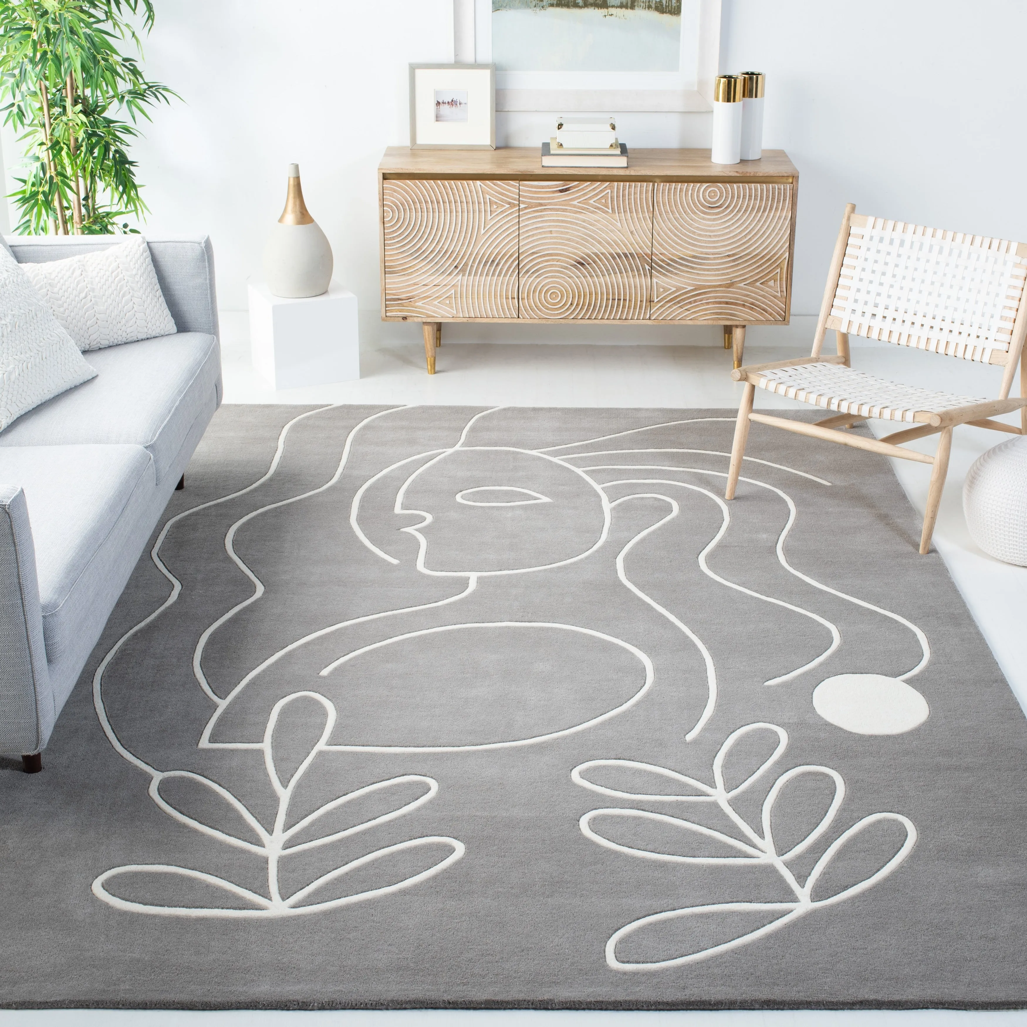 SAFAVIEH Handmade Fifth Avenue Chayah Mid-Century Modern Wool Rug