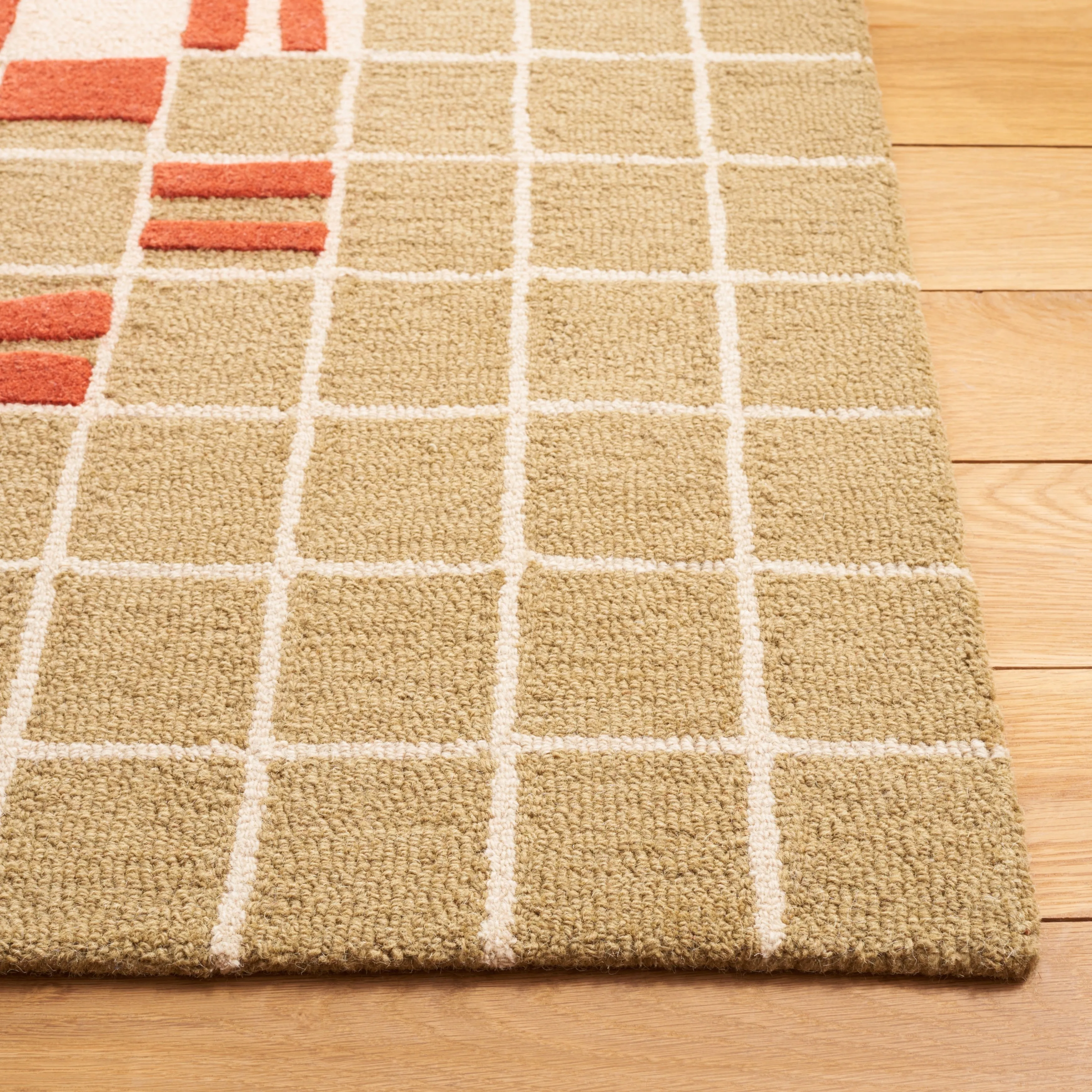 SAFAVIEH Handmade Genre Roos Mid-Century Modern Wool Rug