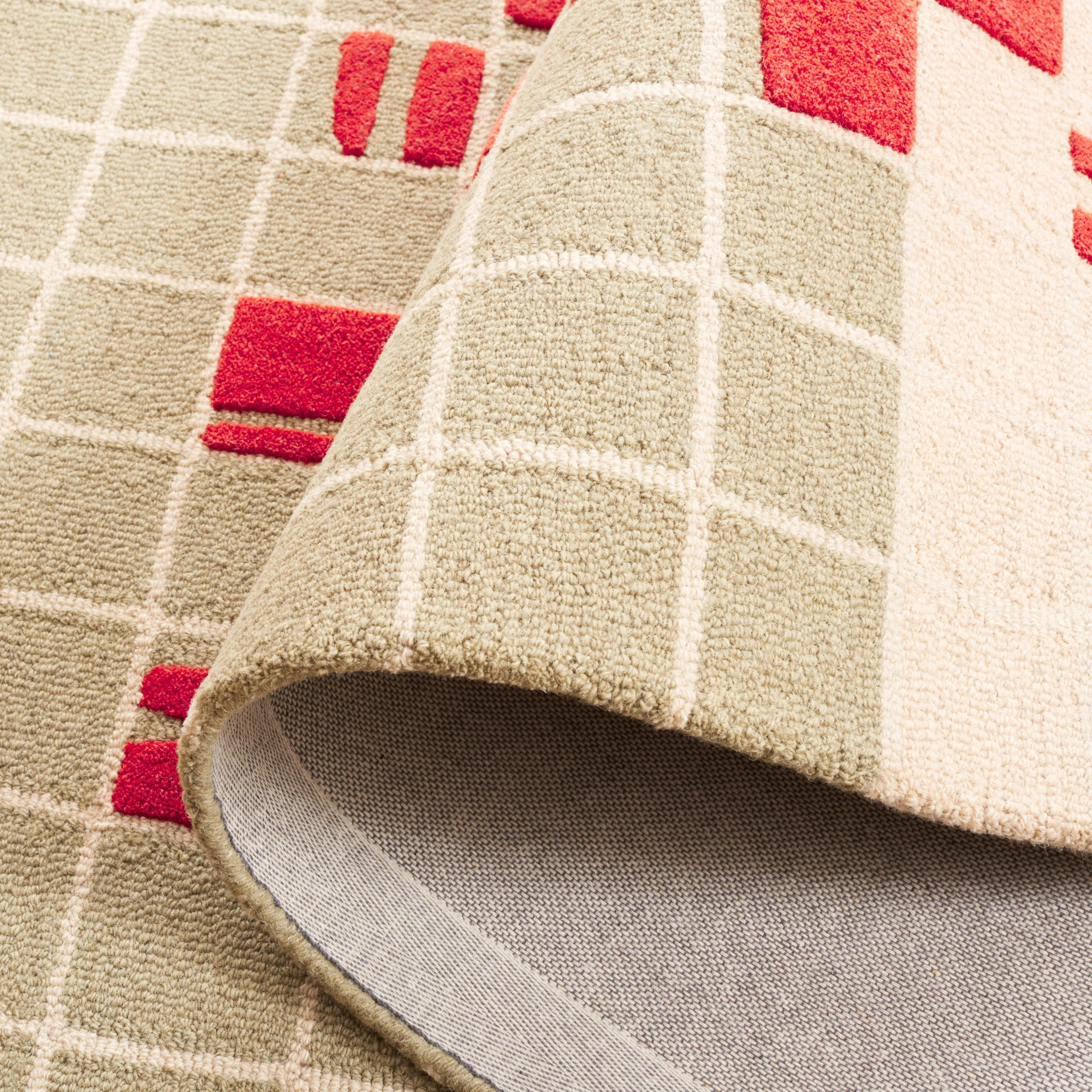 SAFAVIEH Handmade Genre Roos Mid-Century Modern Wool Rug