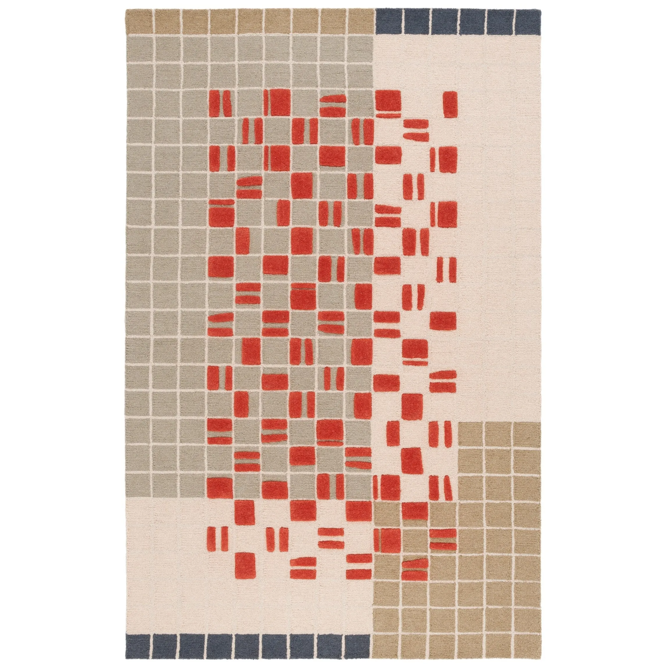 SAFAVIEH Handmade Genre Roos Mid-Century Modern Wool Rug