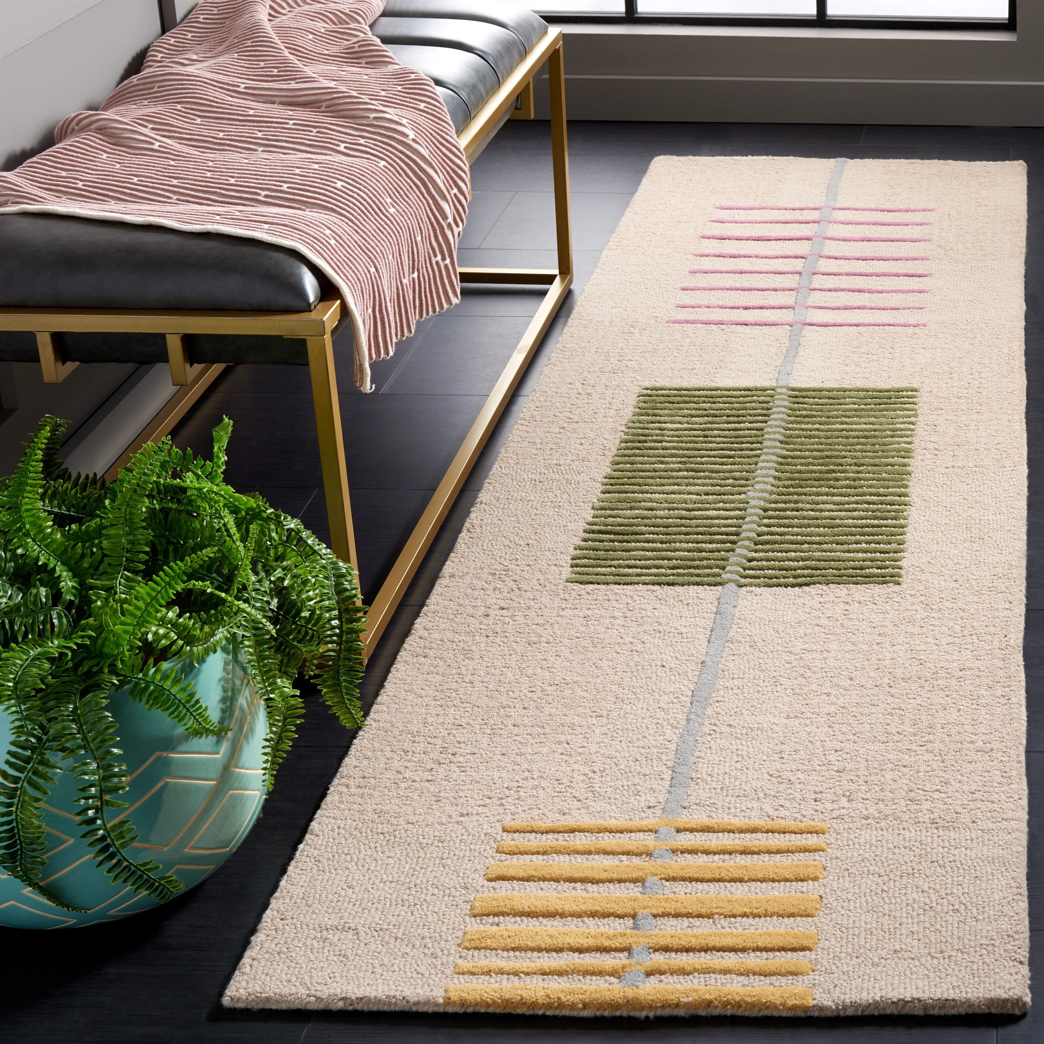 SAFAVIEH Handmade Genre Saide Mid-Century Modern Wool Rug