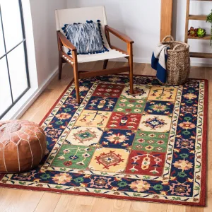SAFAVIEH. Handmade Heritage Daisy Square Traditional Wool Rug