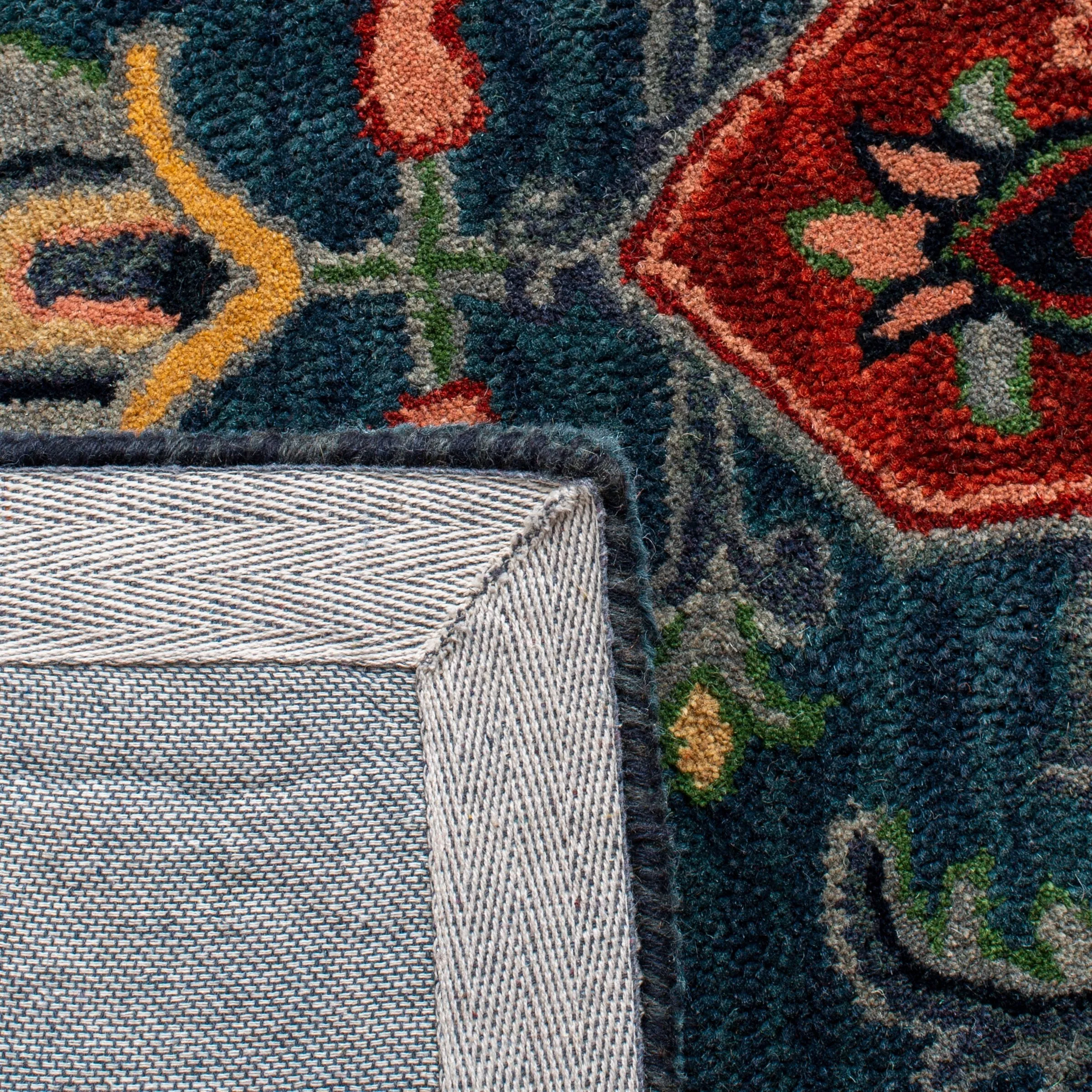 SAFAVIEH Handmade Heritage Facet Border Traditional Wool Rug