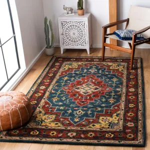 SAFAVIEH Handmade Heritage Facet Border Traditional Wool Rug