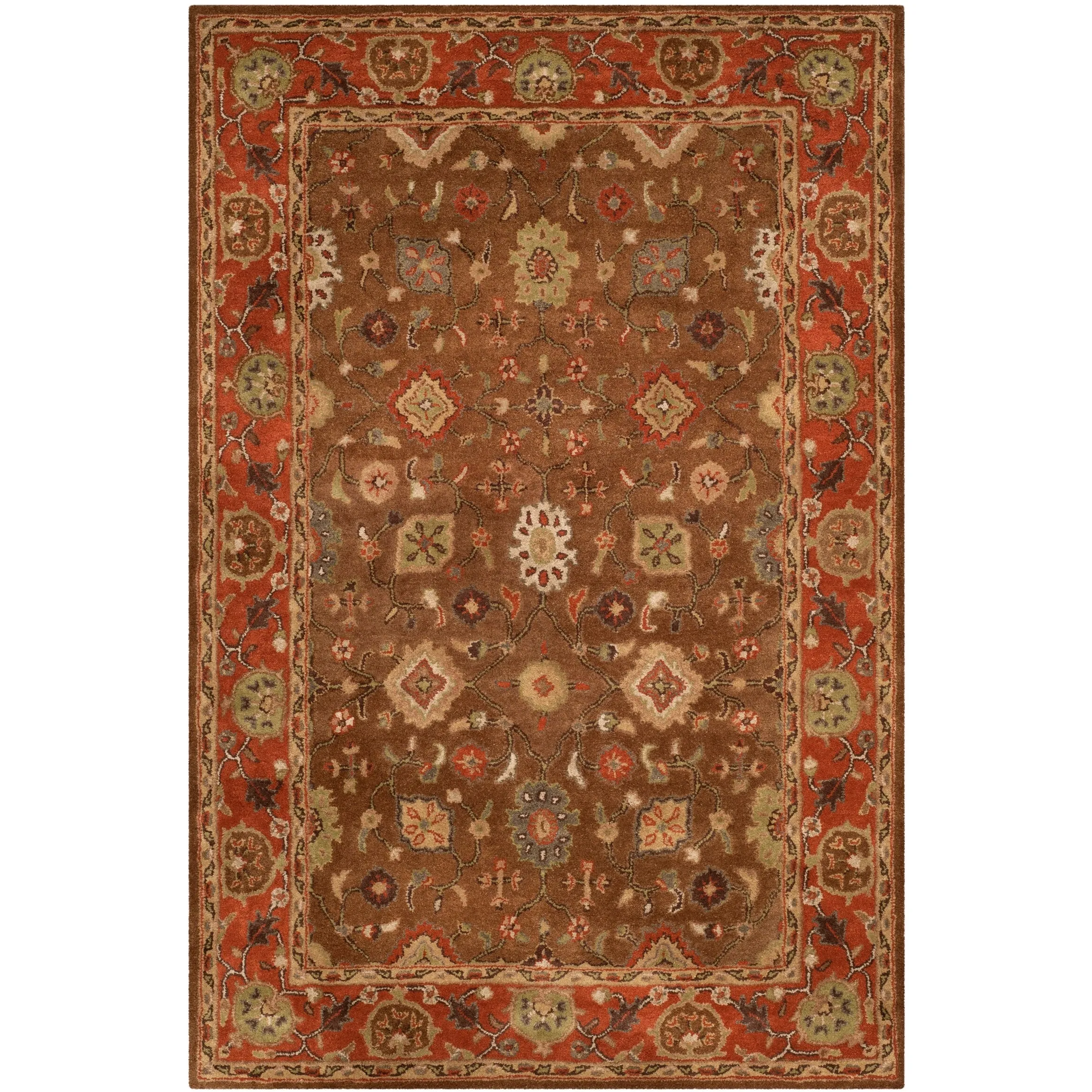 SAFAVIEH Handmade Heritage Grand Parquet Traditional Oriental Wool Rug