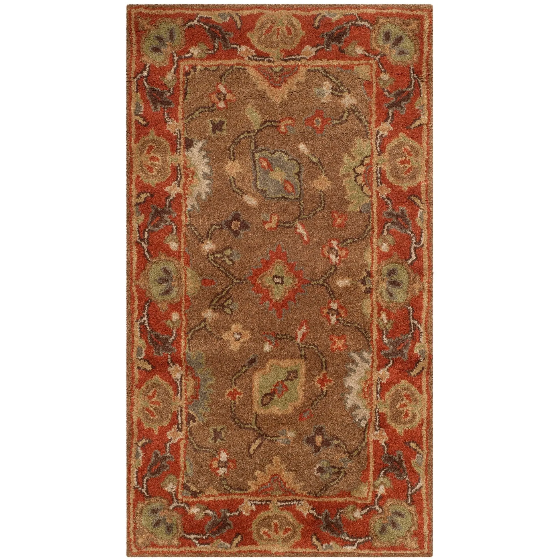 SAFAVIEH Handmade Heritage Grand Parquet Traditional Oriental Wool Rug