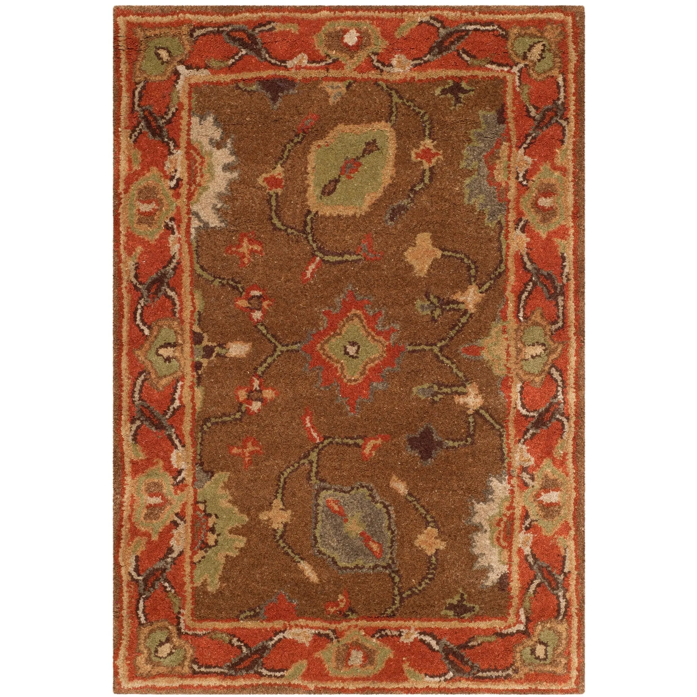 SAFAVIEH Handmade Heritage Grand Parquet Traditional Oriental Wool Rug