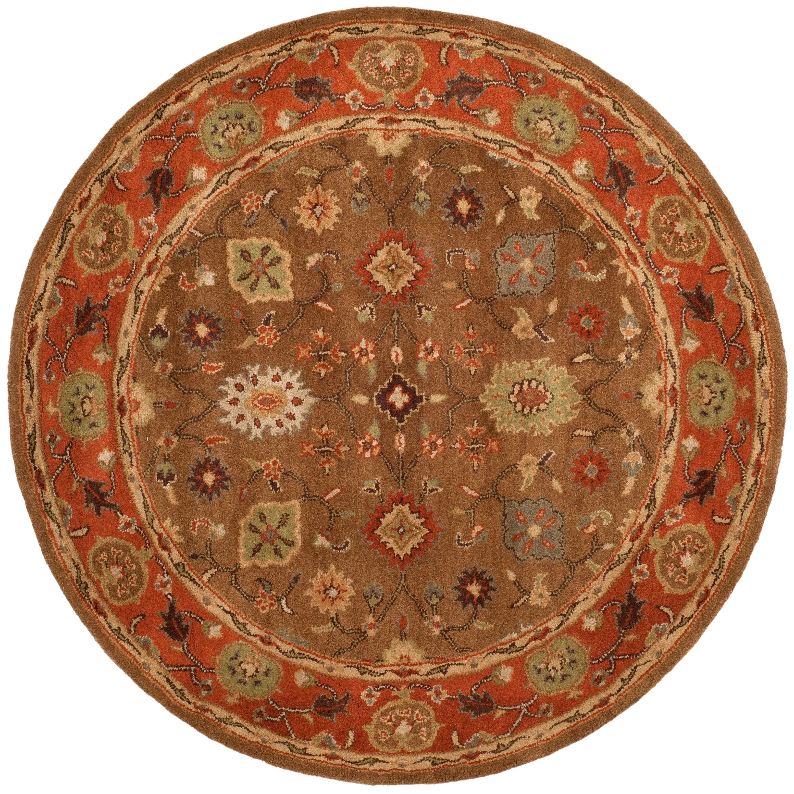 SAFAVIEH Handmade Heritage Grand Parquet Traditional Oriental Wool Rug