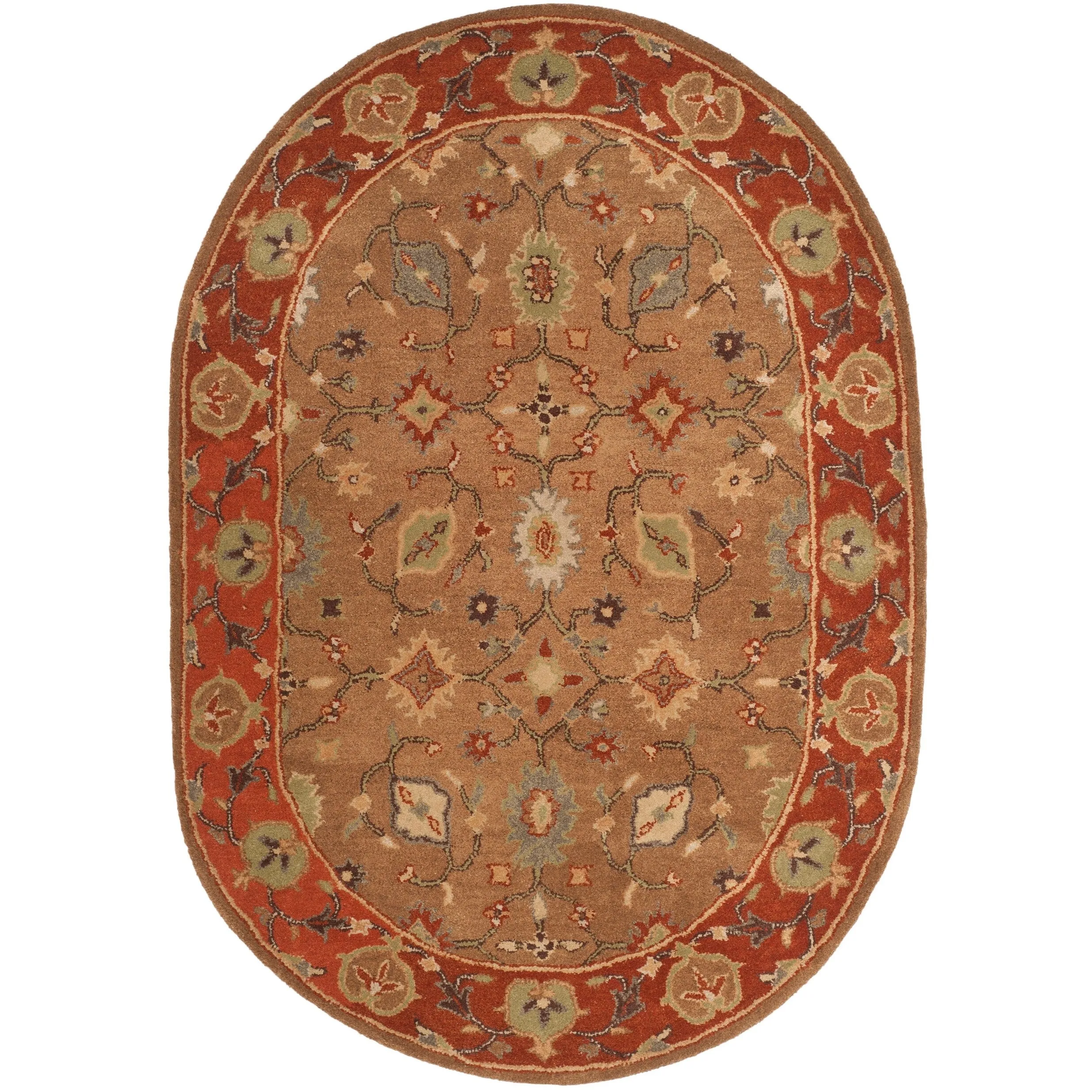 SAFAVIEH Handmade Heritage Grand Parquet Traditional Oriental Wool Rug