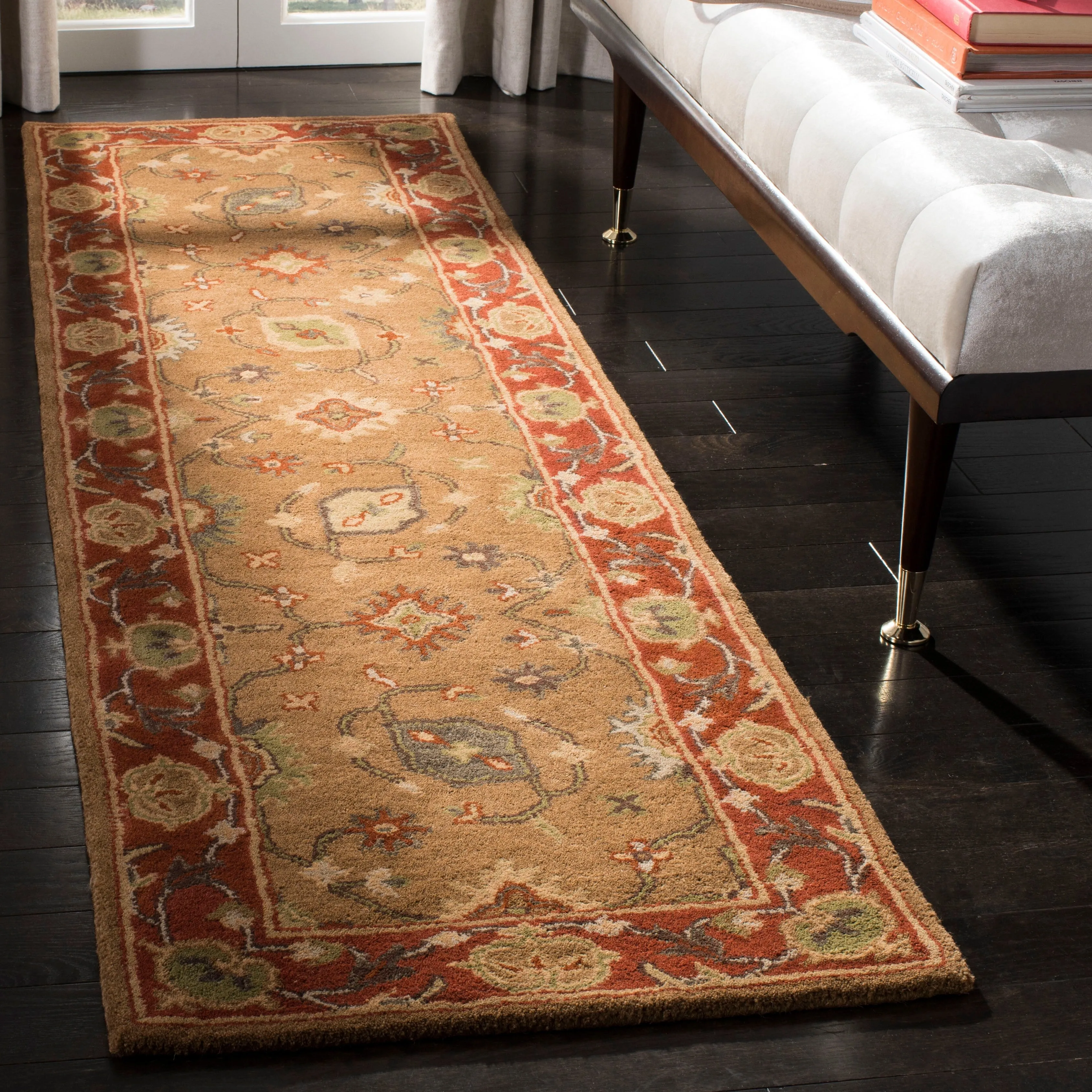SAFAVIEH Handmade Heritage Grand Parquet Traditional Oriental Wool Rug