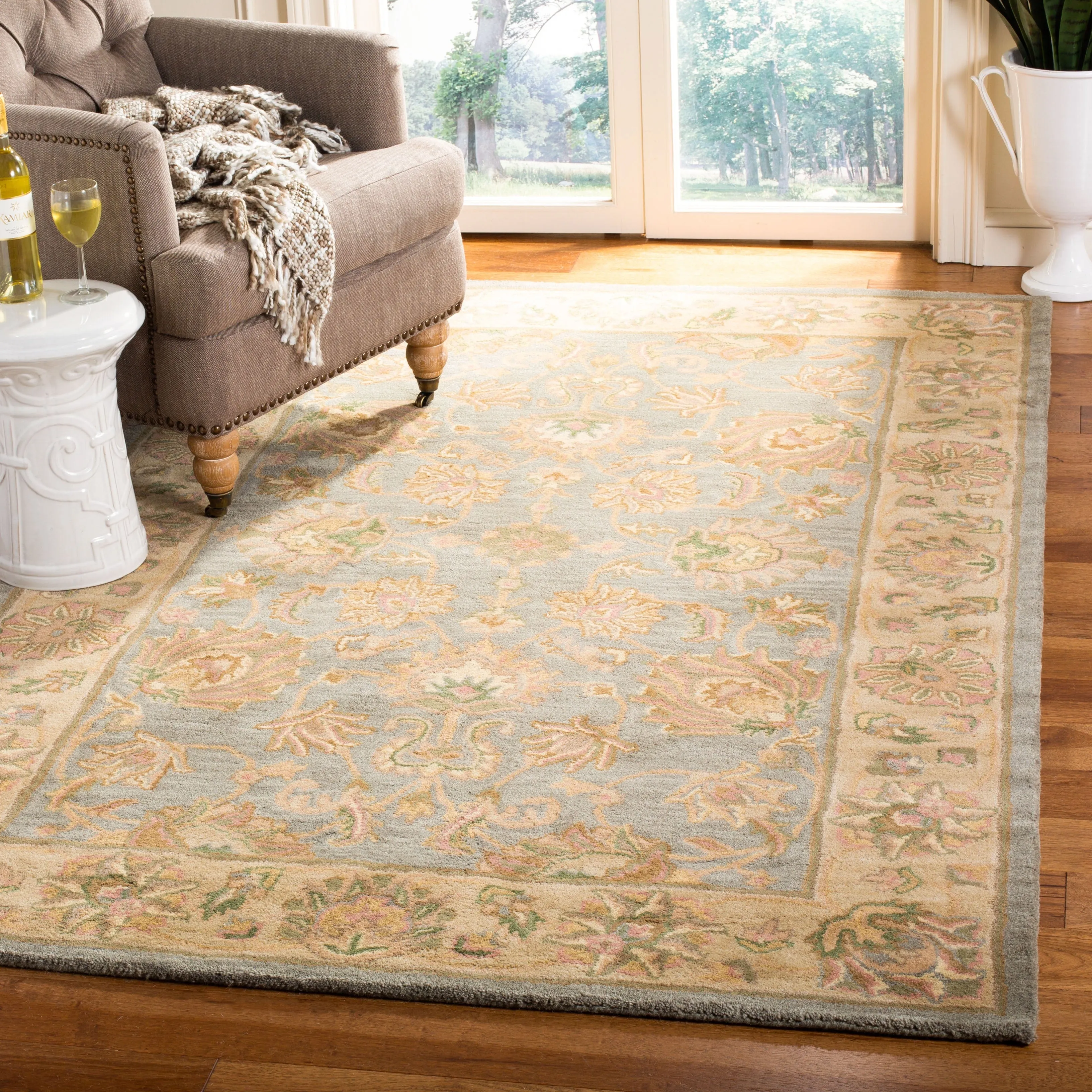 SAFAVIEH Handmade Heritage Kimono Traditional Oriental Wool Rug