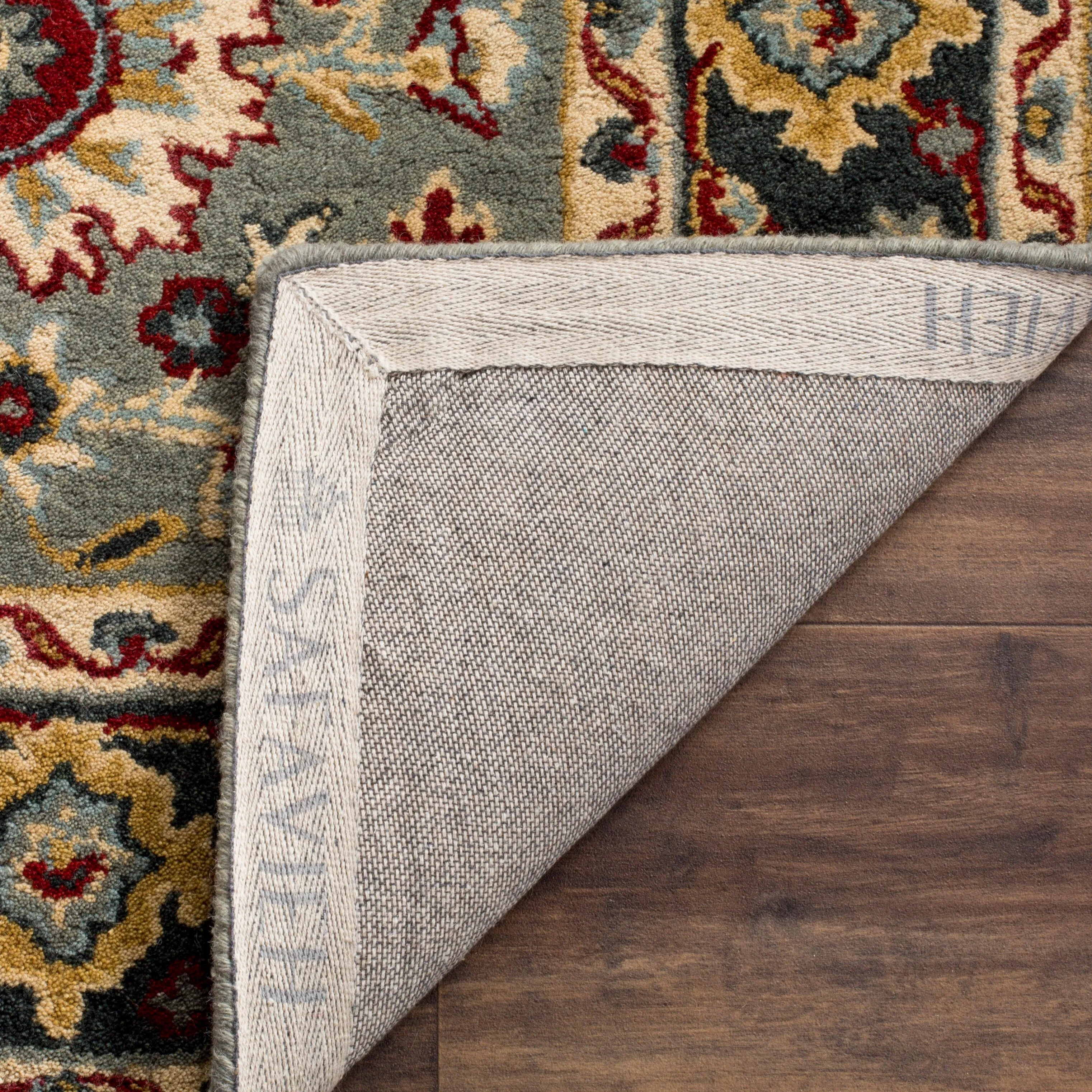 SAFAVIEH Handmade Heritage Leaf Stamp Traditional Wool Rug