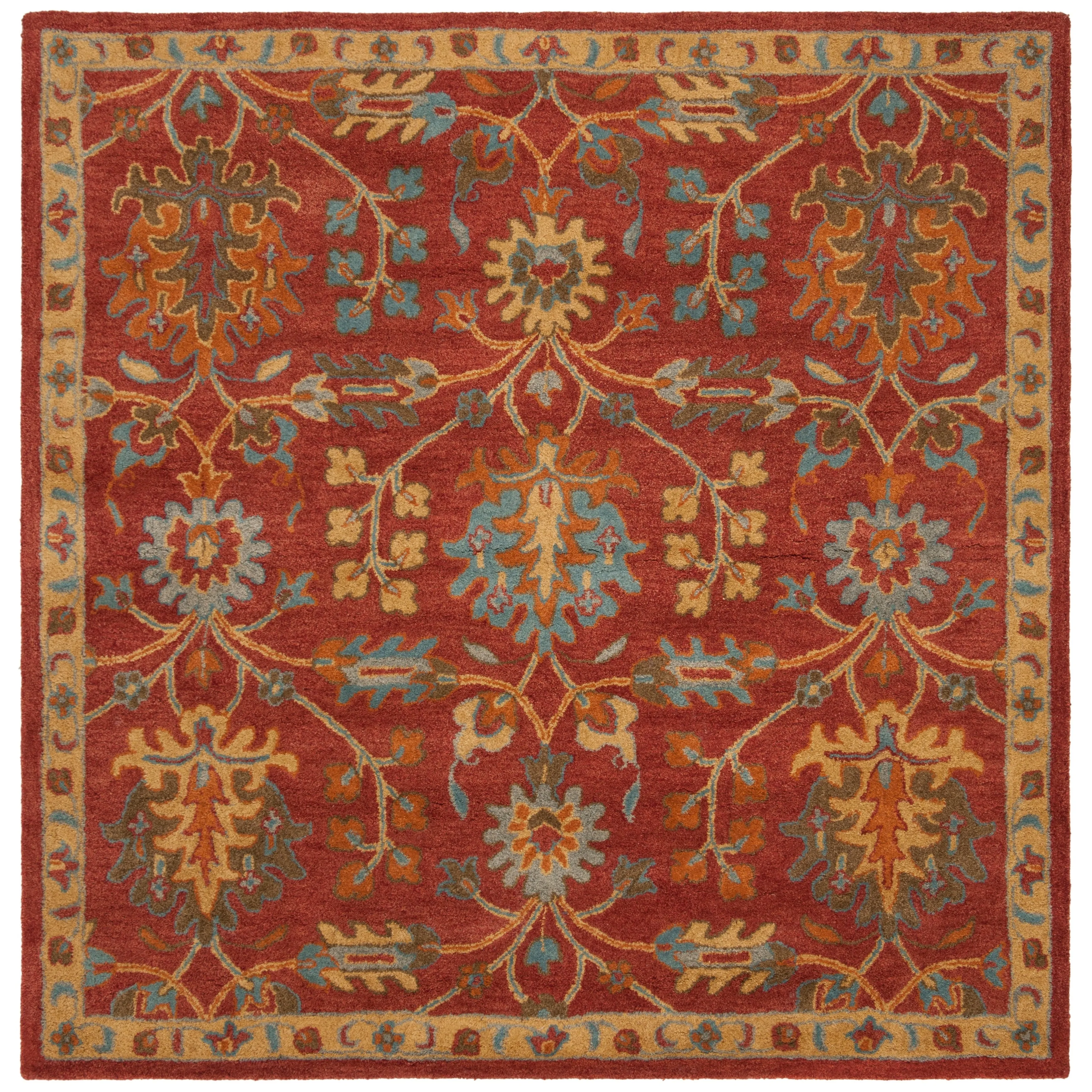 SAFAVIEH Handmade Heritage Poppy Traditional Oriental Wool Rug