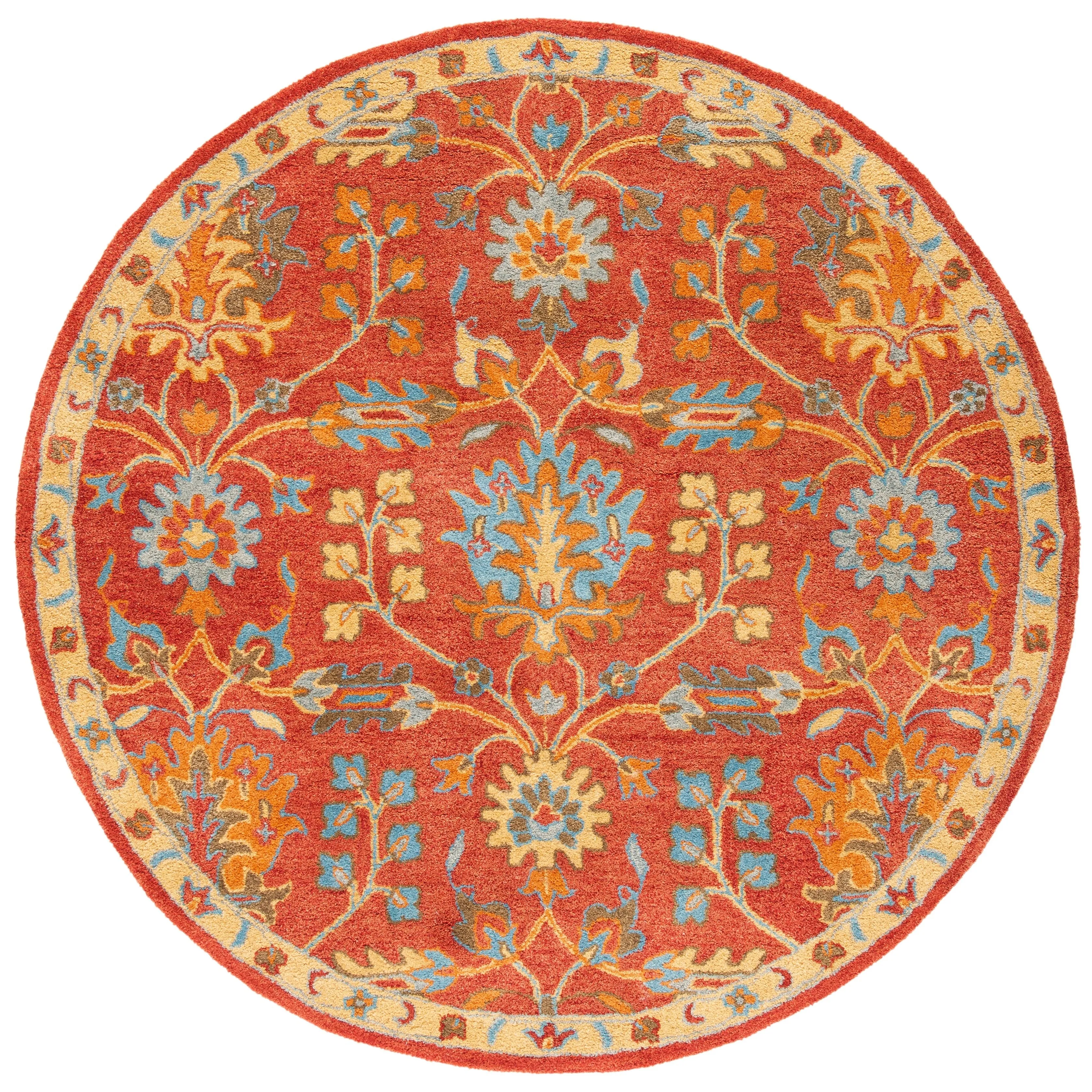 SAFAVIEH Handmade Heritage Poppy Traditional Oriental Wool Rug