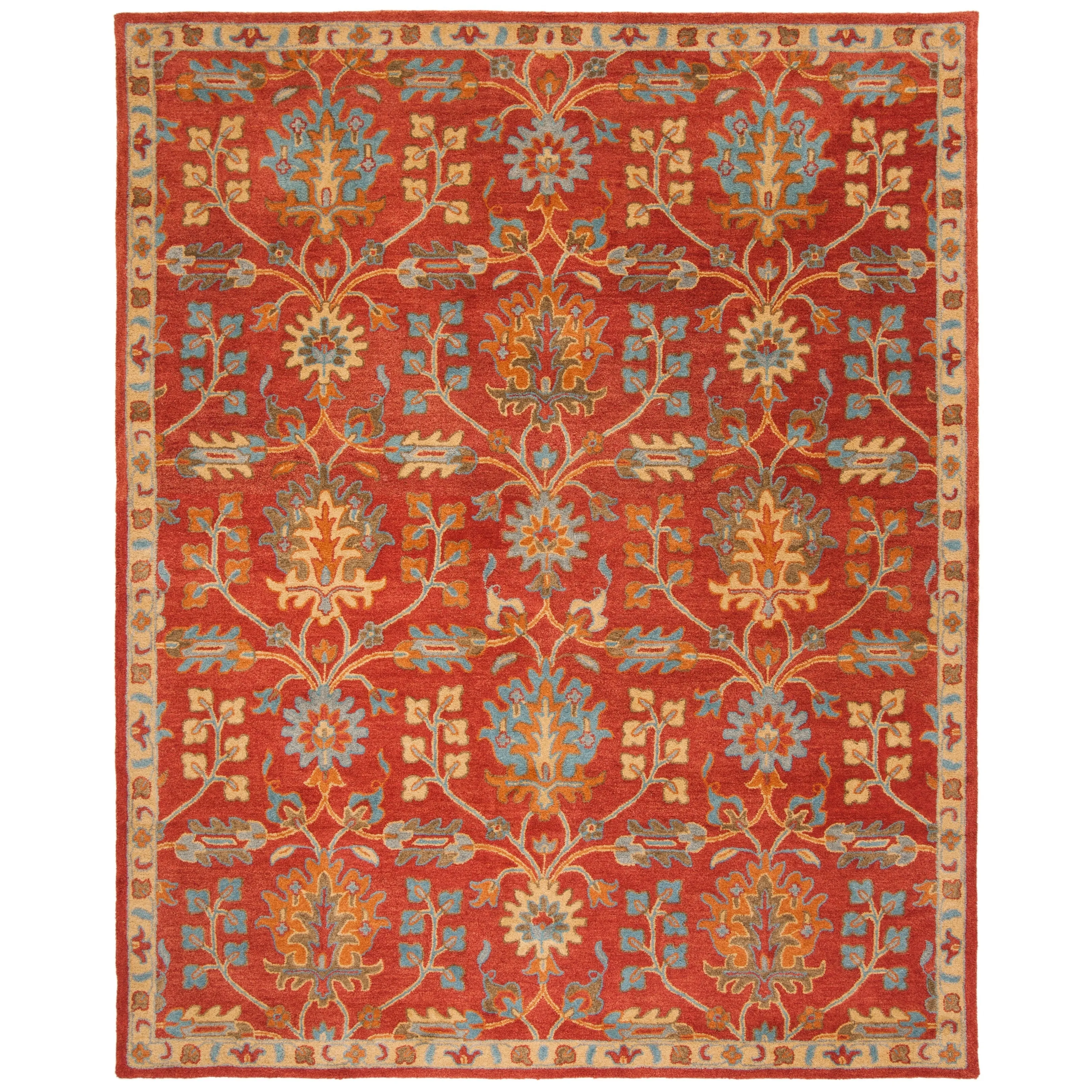 SAFAVIEH Handmade Heritage Poppy Traditional Oriental Wool Rug