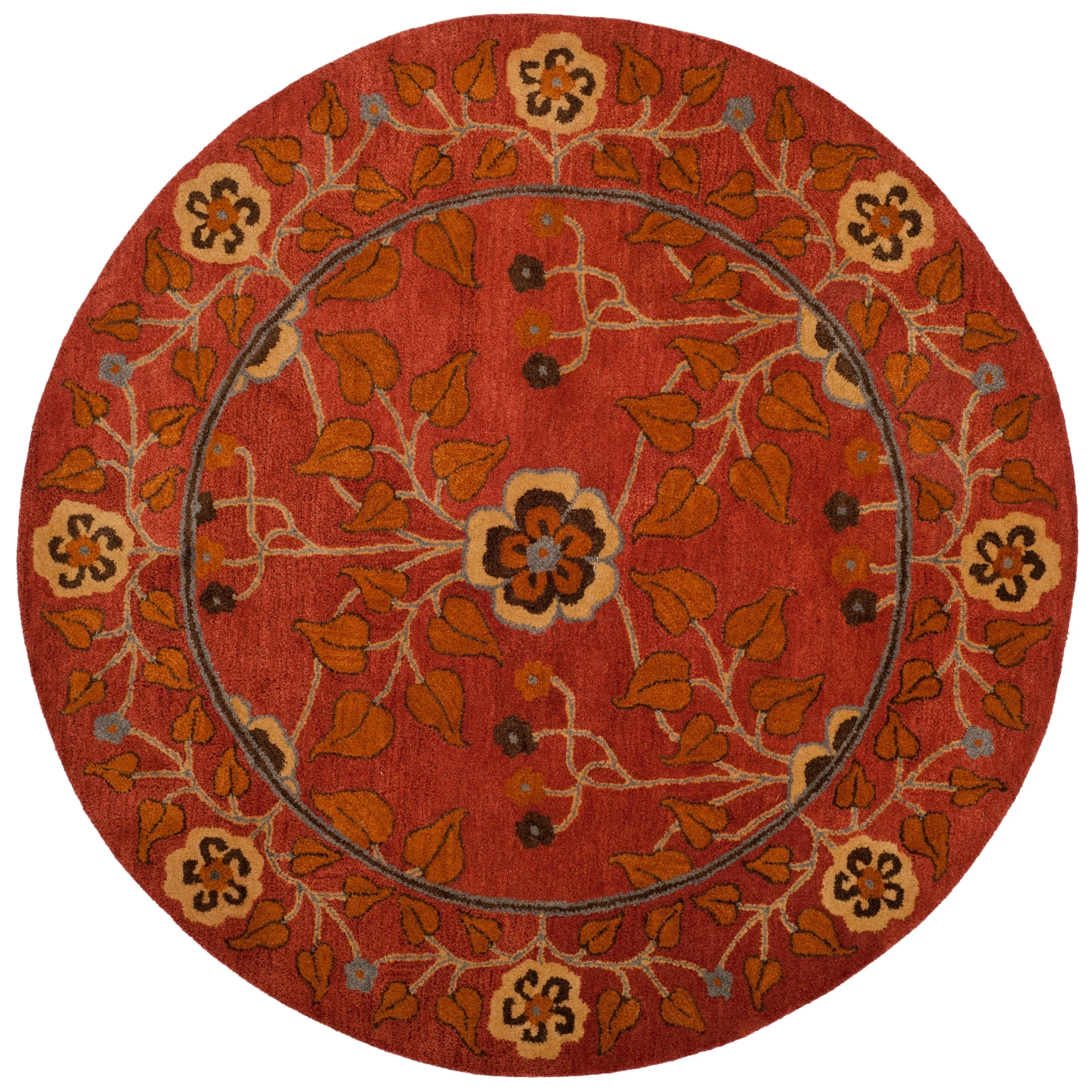 SAFAVIEH Handmade Heritage Quatrefoil Traditional Oriental Wool Rug