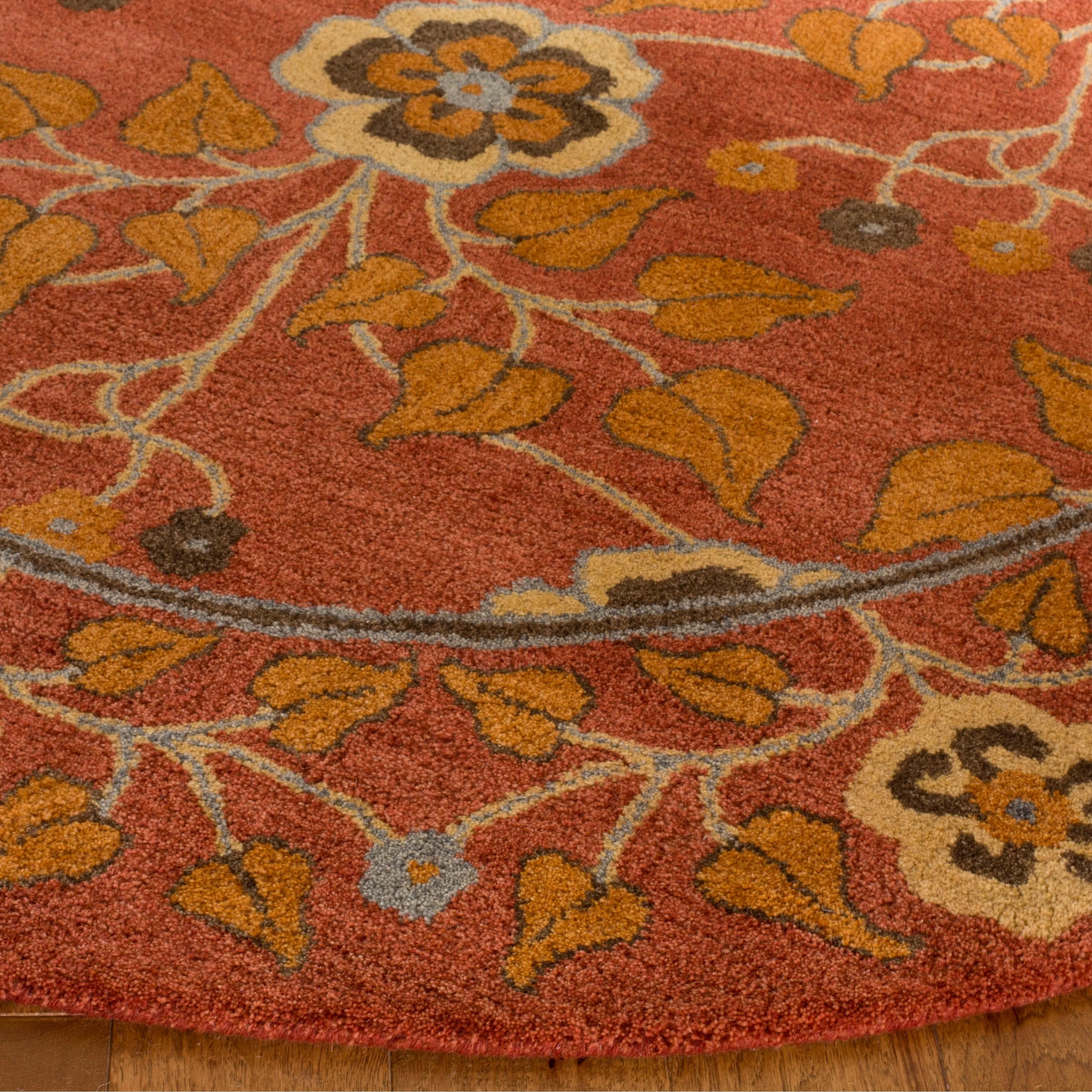 SAFAVIEH Handmade Heritage Quatrefoil Traditional Oriental Wool Rug