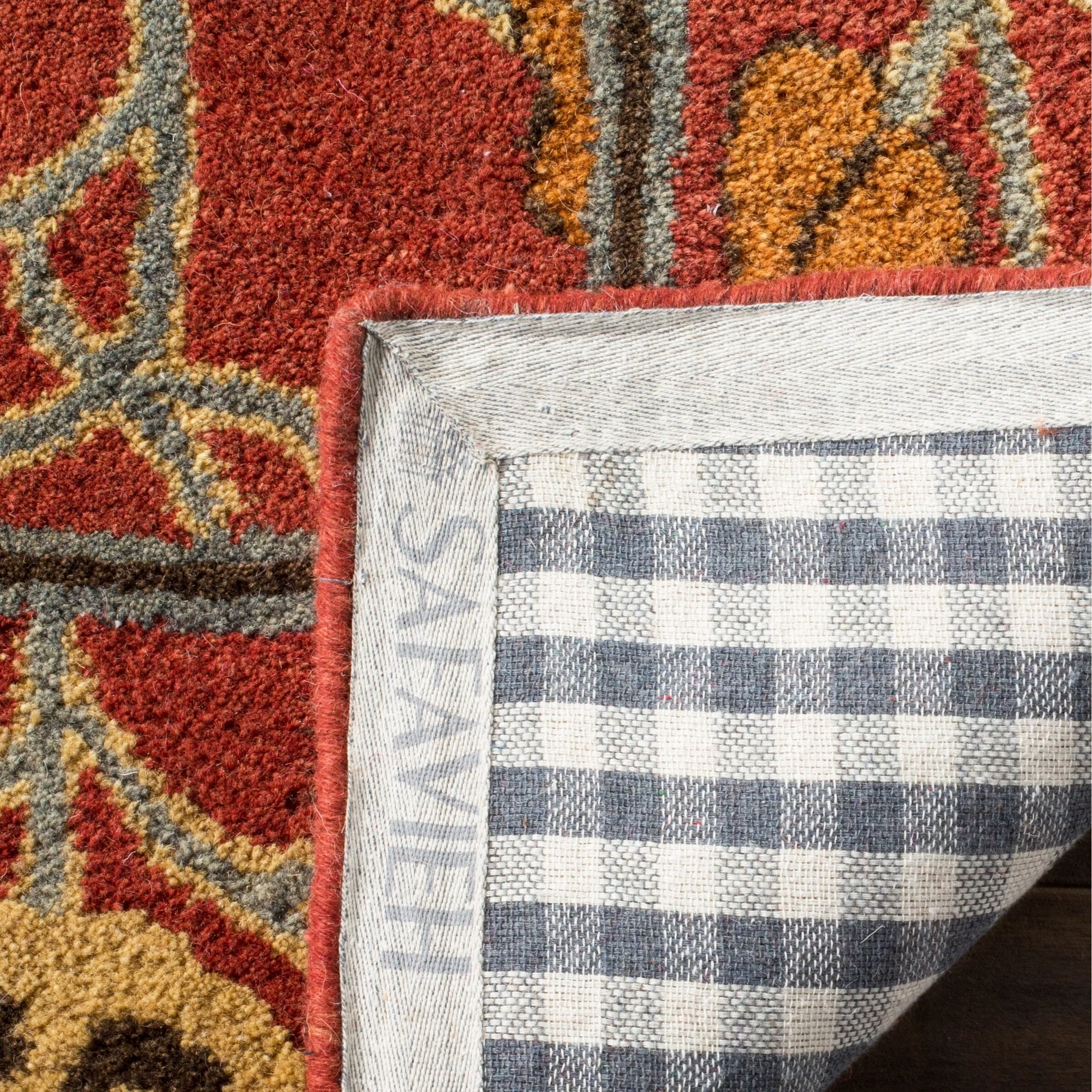 SAFAVIEH Handmade Heritage Quatrefoil Traditional Oriental Wool Rug