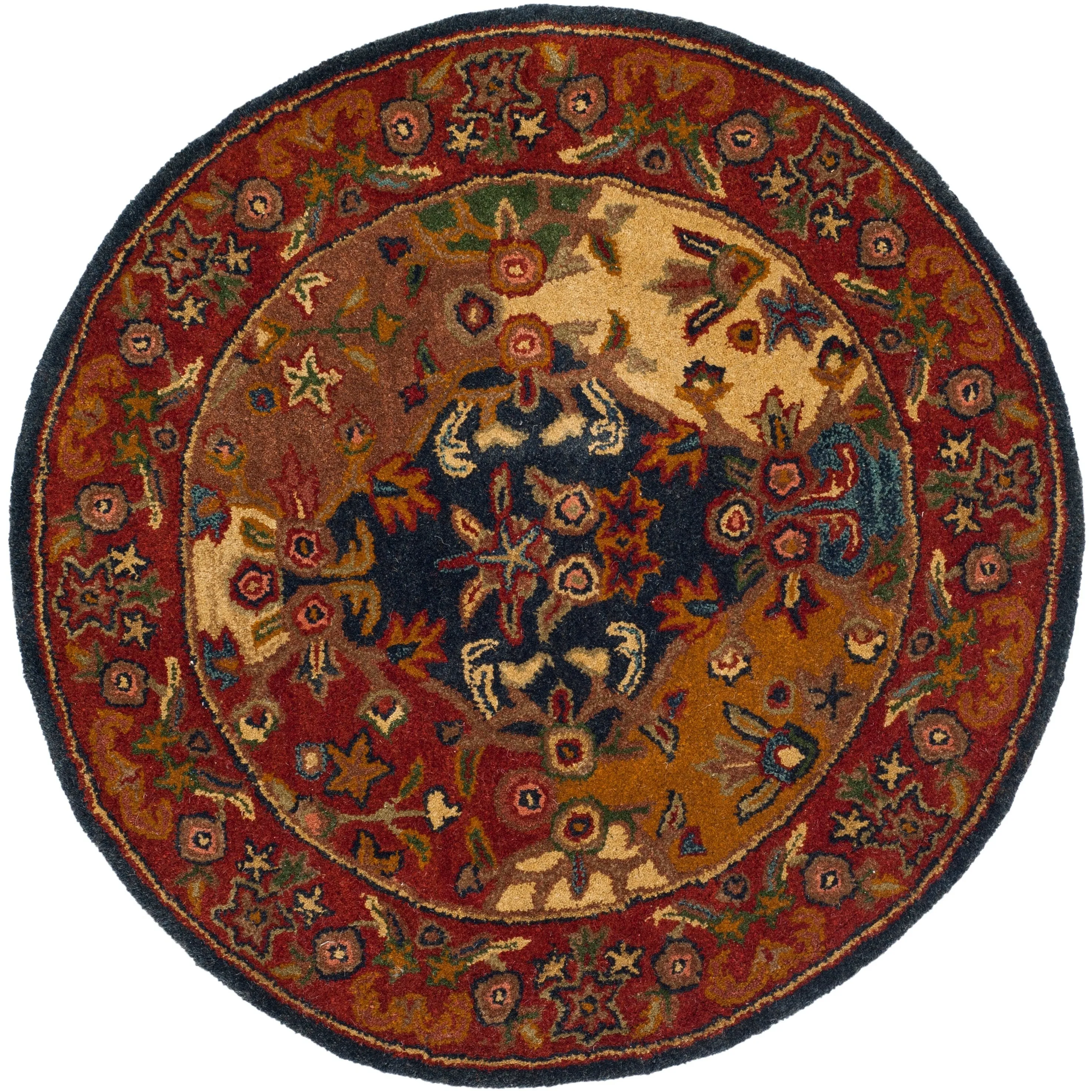SAFAVIEH Handmade Heritage Reptilian Traditional Oriental Wool Rug