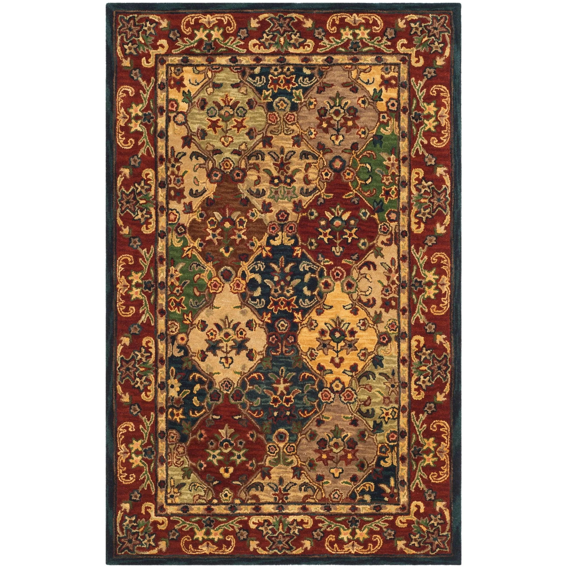 SAFAVIEH Handmade Heritage Reptilian Traditional Oriental Wool Rug