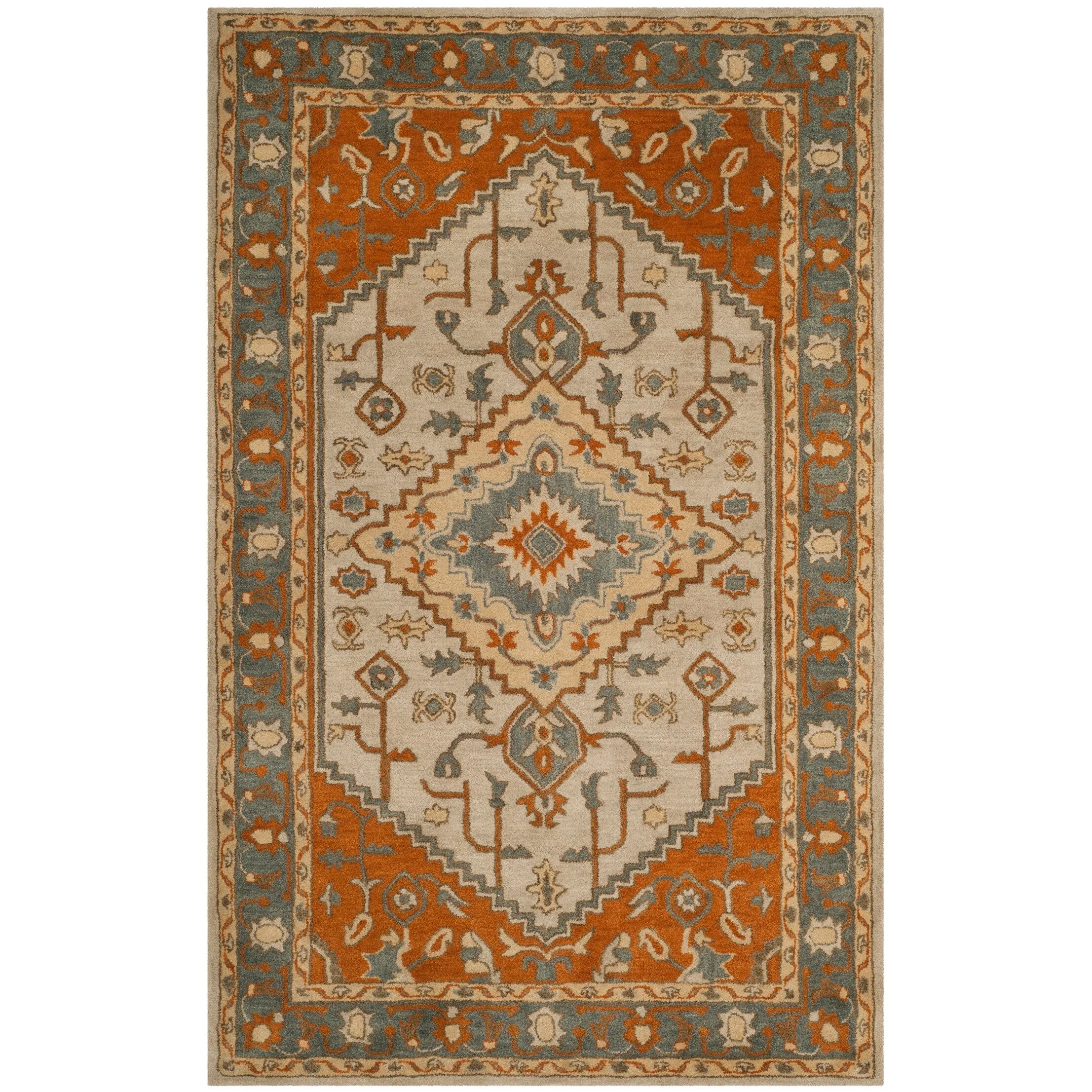 SAFAVIEH Handmade Heritage Seaflora Traditional Oriental Wool Rug