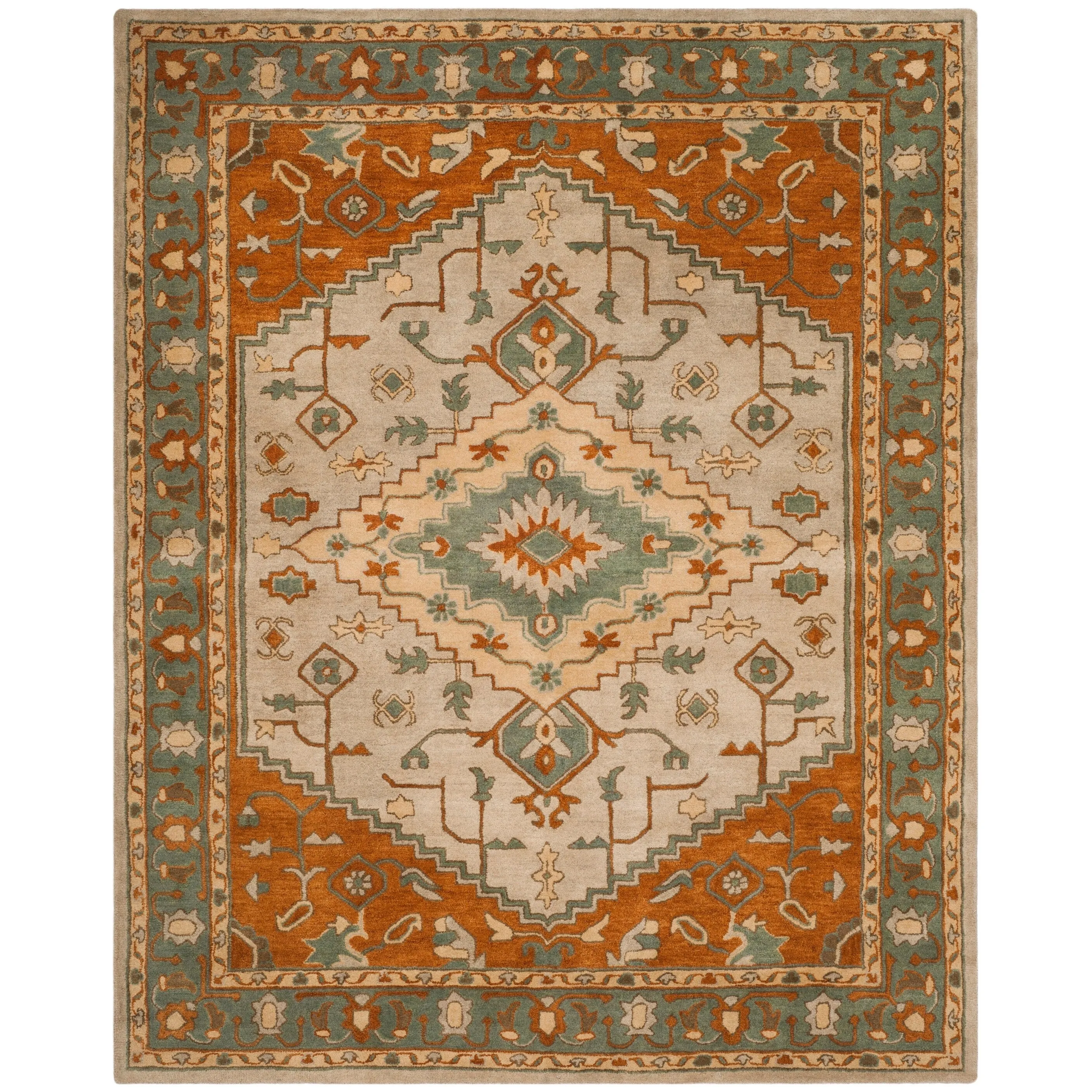 SAFAVIEH Handmade Heritage Seaflora Traditional Oriental Wool Rug