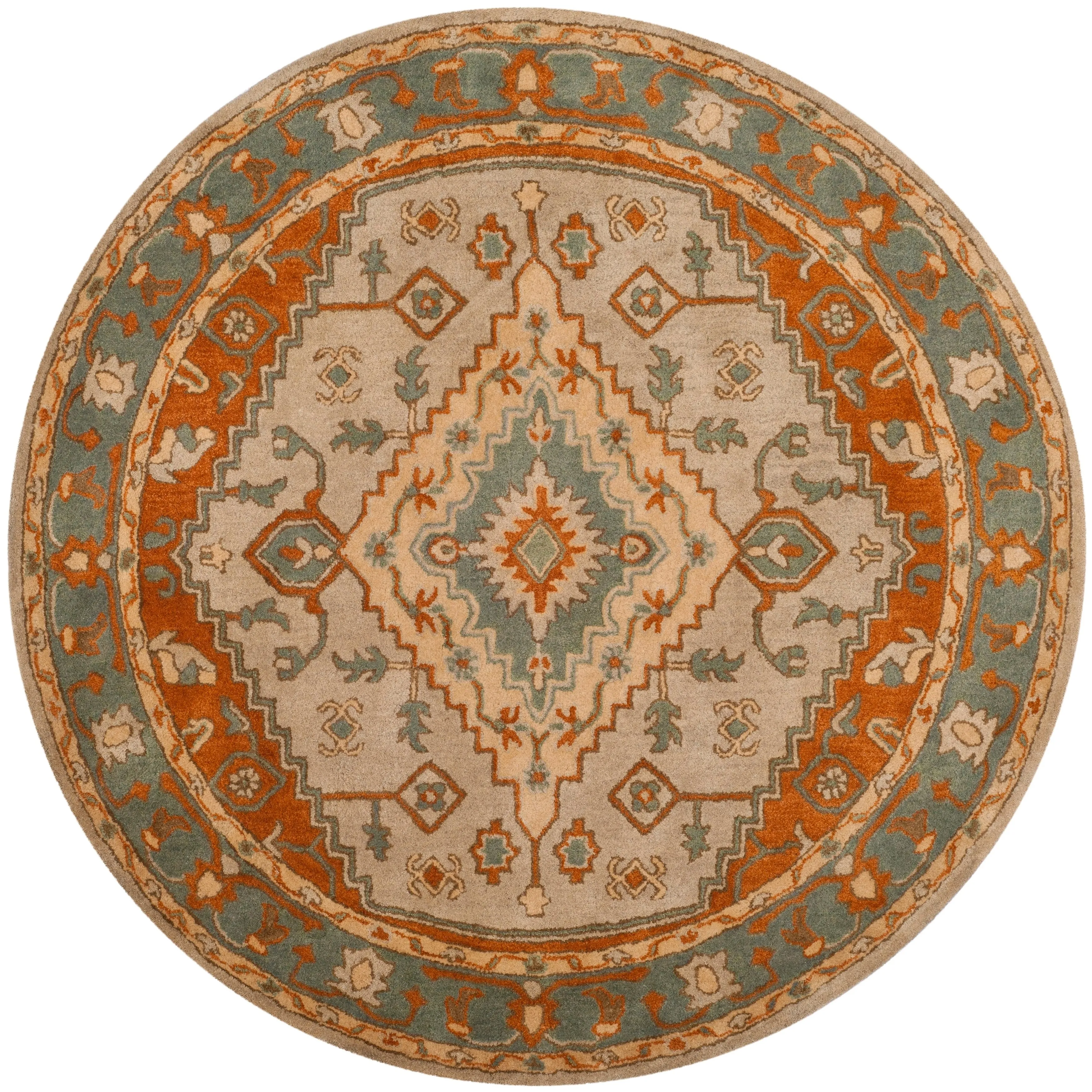 SAFAVIEH Handmade Heritage Seaflora Traditional Oriental Wool Rug