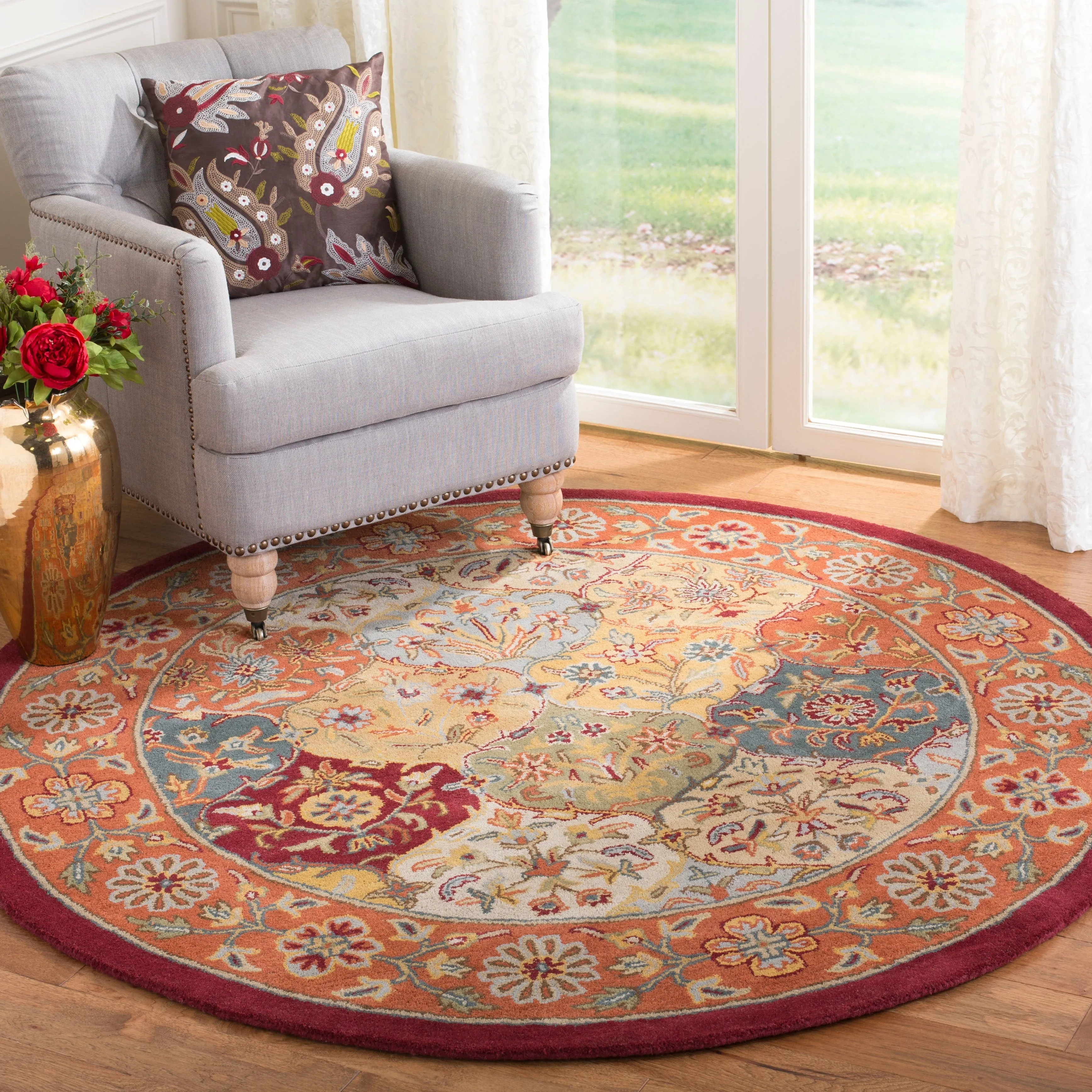 SAFAVIEH Handmade Heritage Square Knot Traditional Oriental Wool Rug